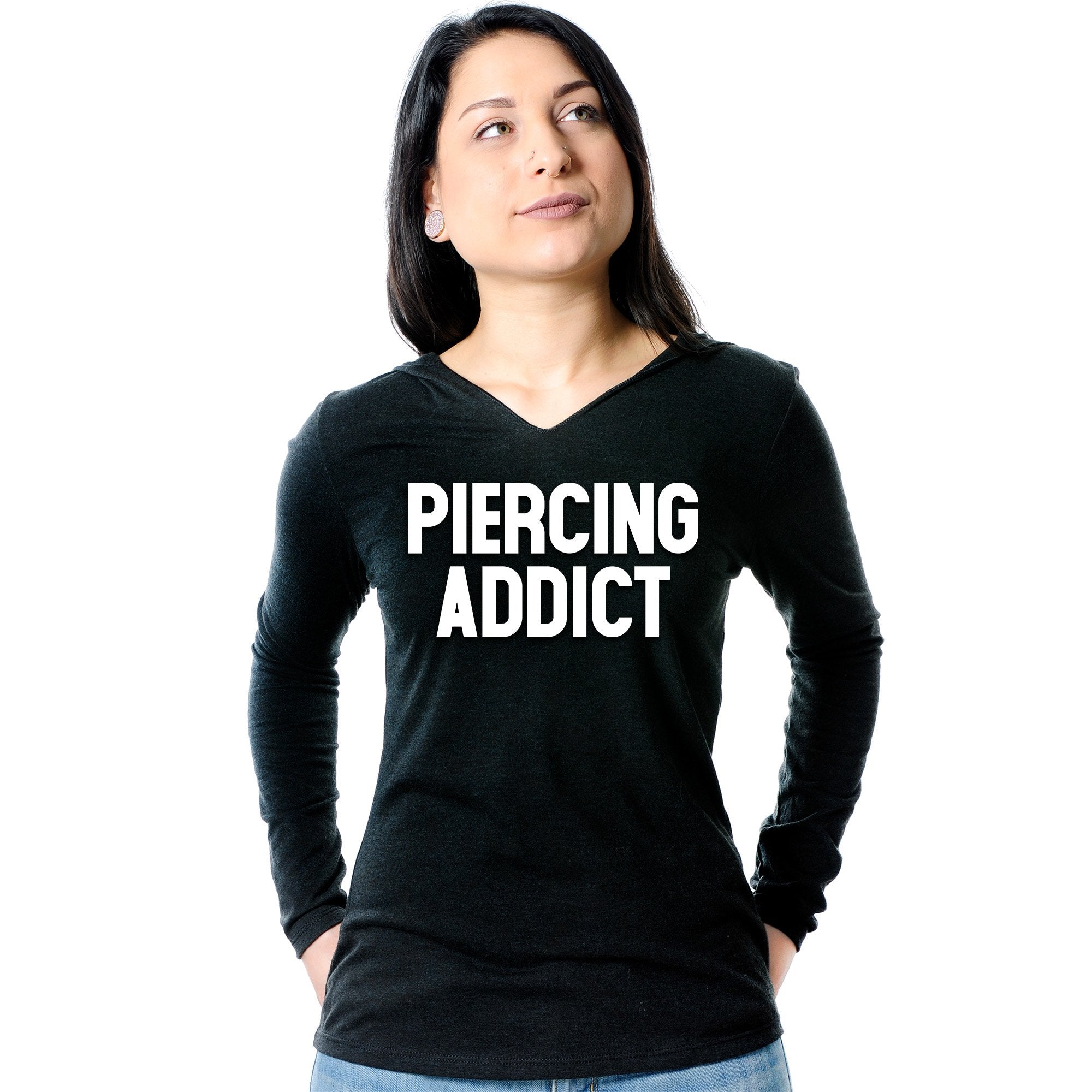 Piercing Addict Tapered Long Sleeve Hoodie