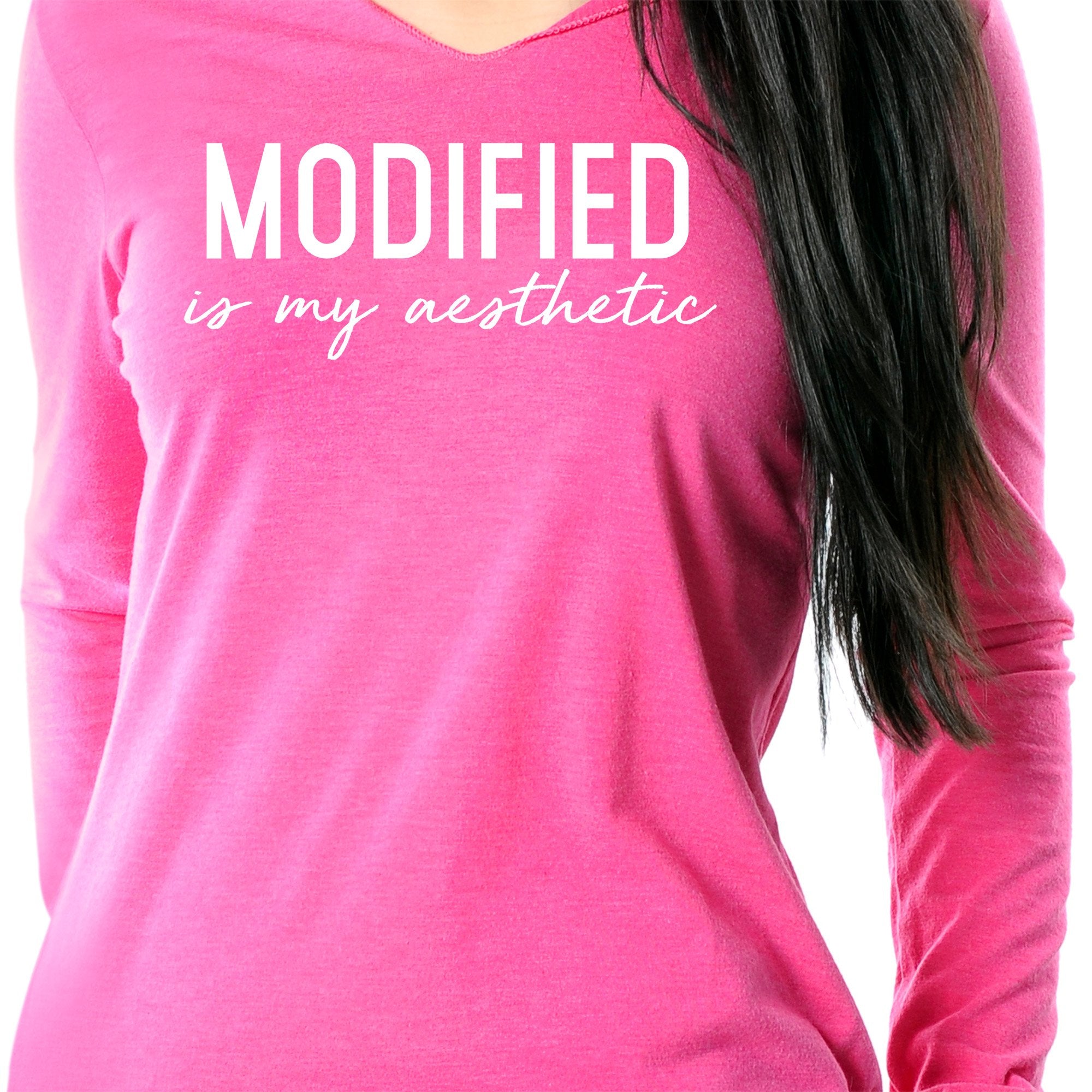 Modified is my Aesthetic  Tapered Long Sleeve Hoodie