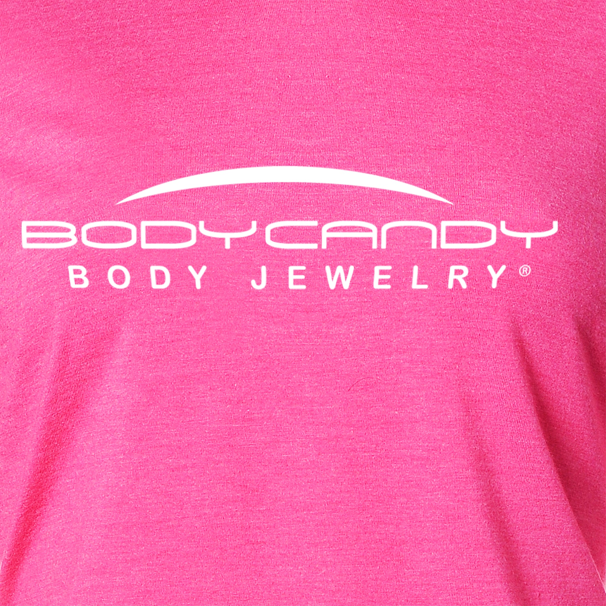 Body Candy Logo Pink Frost Tapered Long Sleeve Hoodie