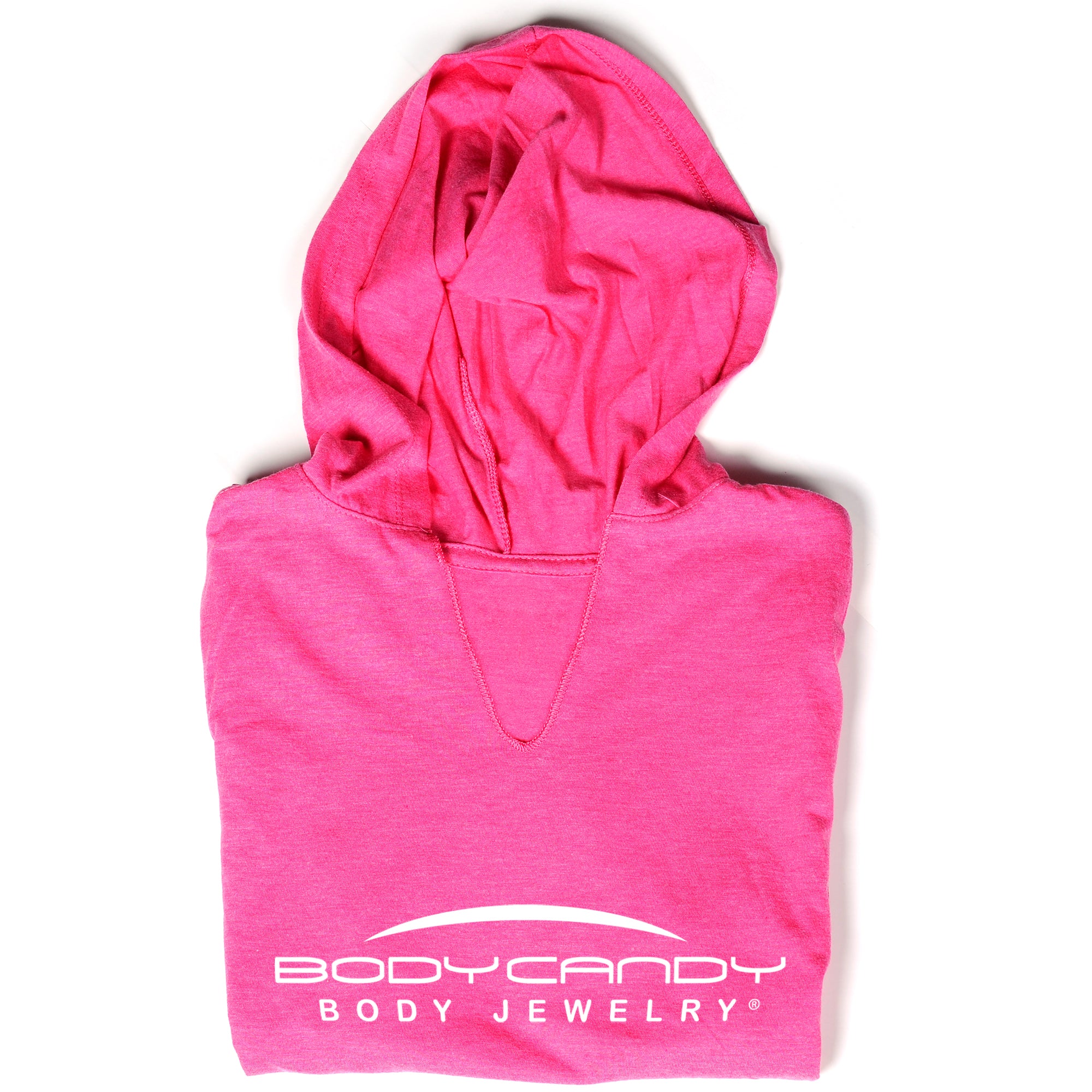 Body Candy Logo Pink Frost Tapered Long Sleeve Hoodie