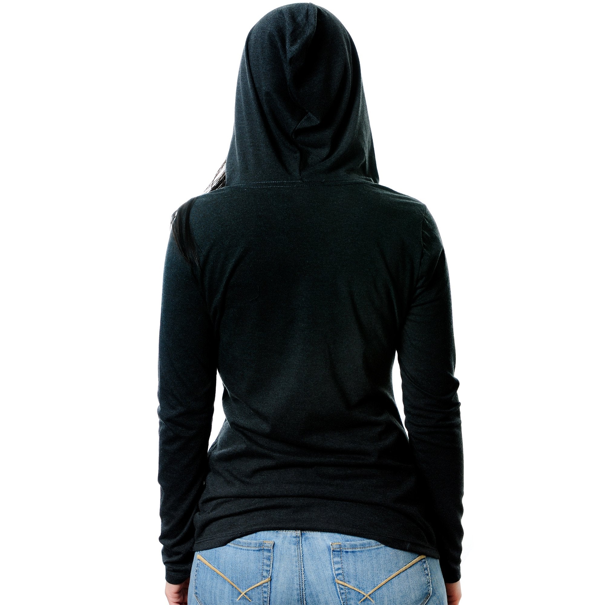 I Have Piercings (You Can't See) Black Tapered Long Sleeve Hoodie