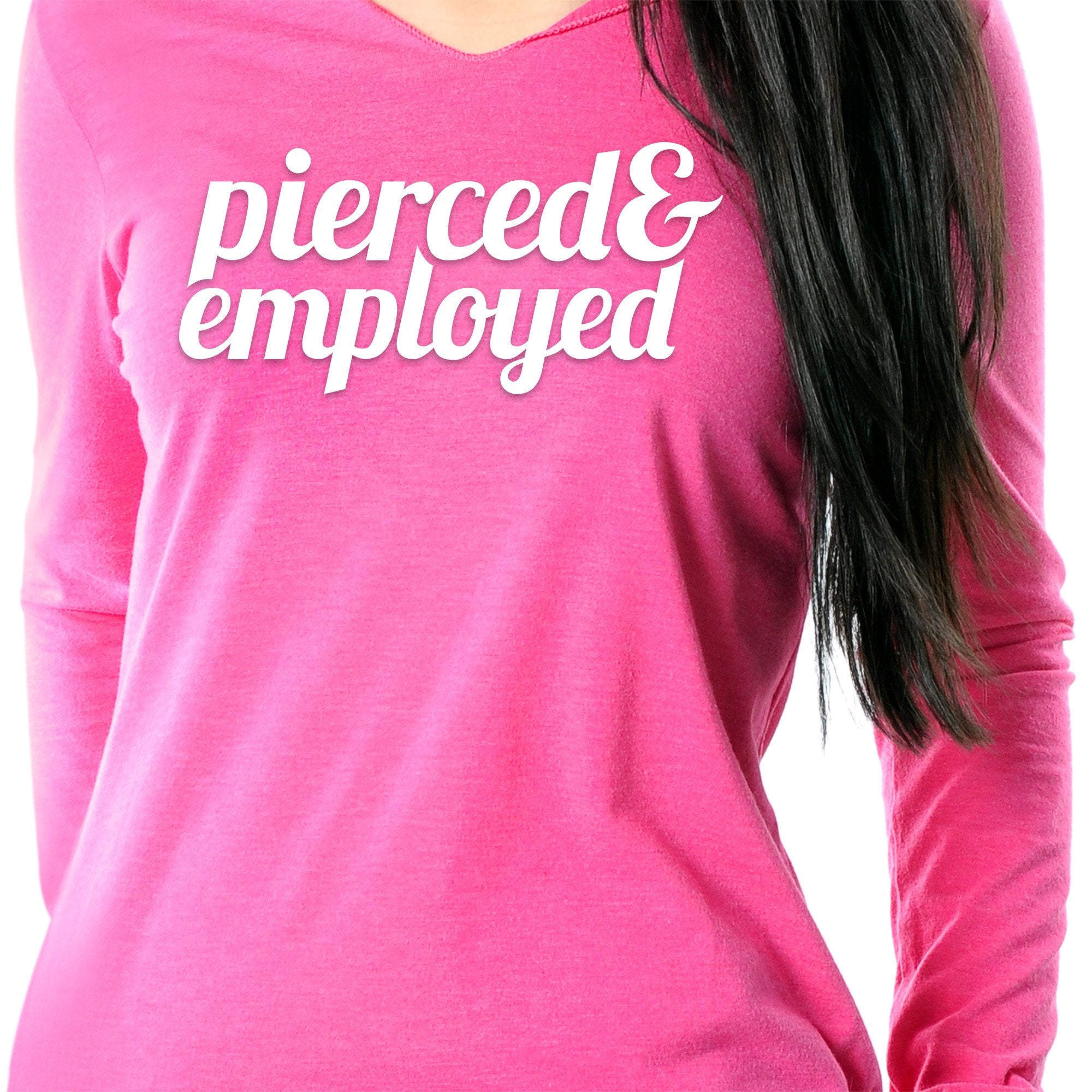 Pierced & Employed Tapered Long Sleeve Hoodie