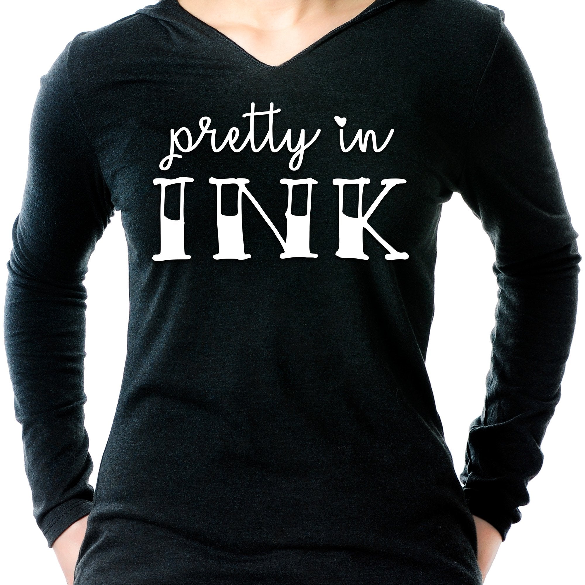 Pretty in Ink Tapered Long Sleeve Hoodie