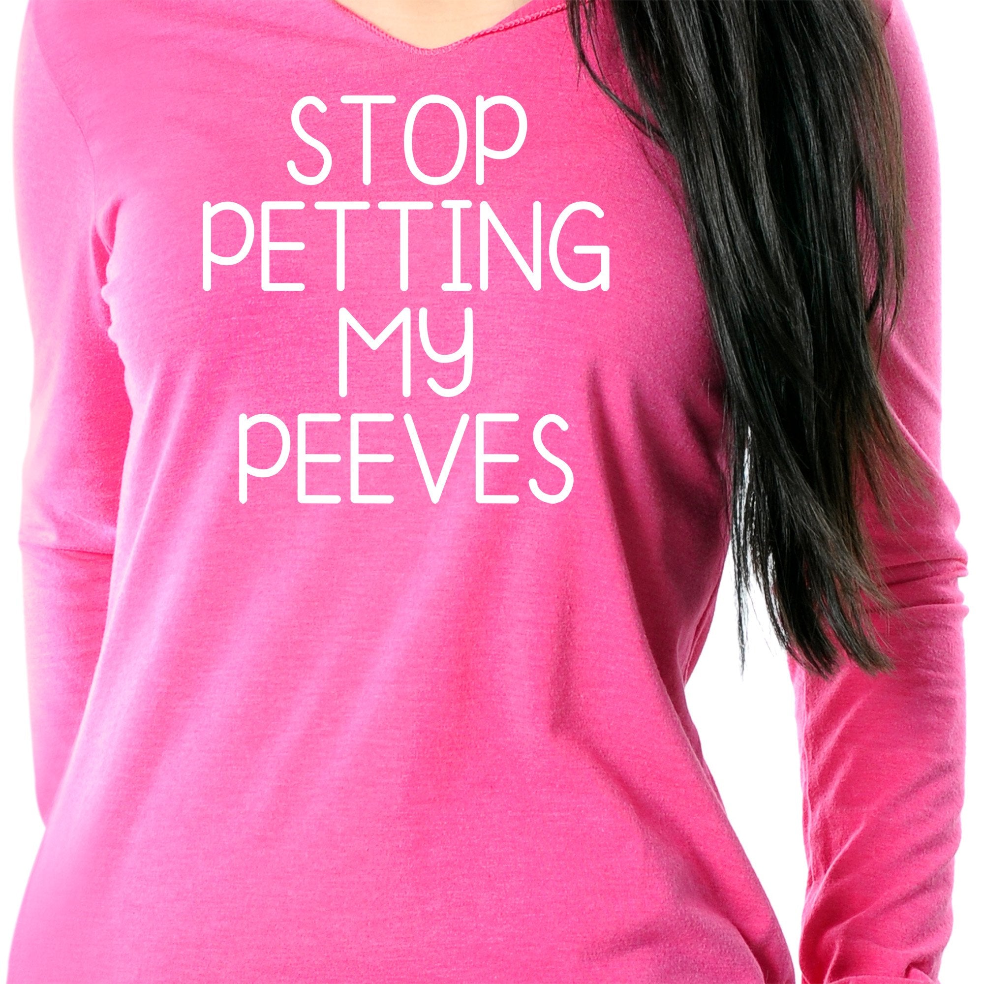 Stop Petting My Peeves Tapered Long Sleeve Hoodie