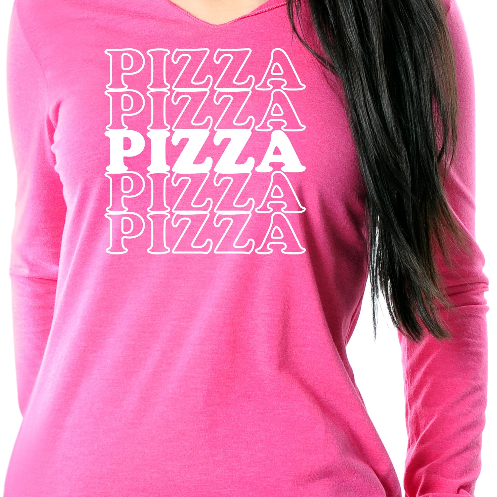 Pizza Pizza Pizza Pizza Pizza Tapered Long Sleeve Hoodie