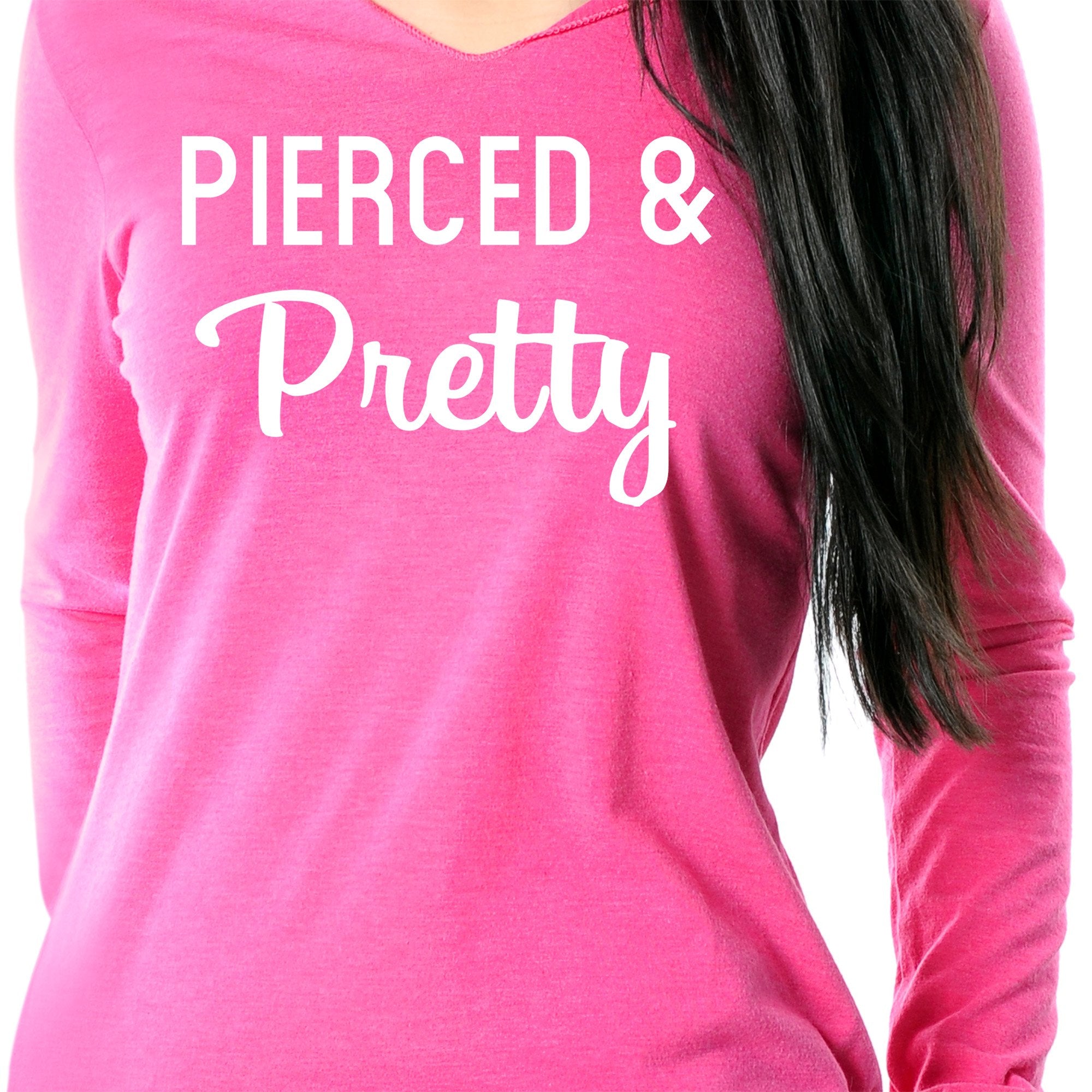 Pierced & Pretty Black Tapered Long Sleeve Hoodie