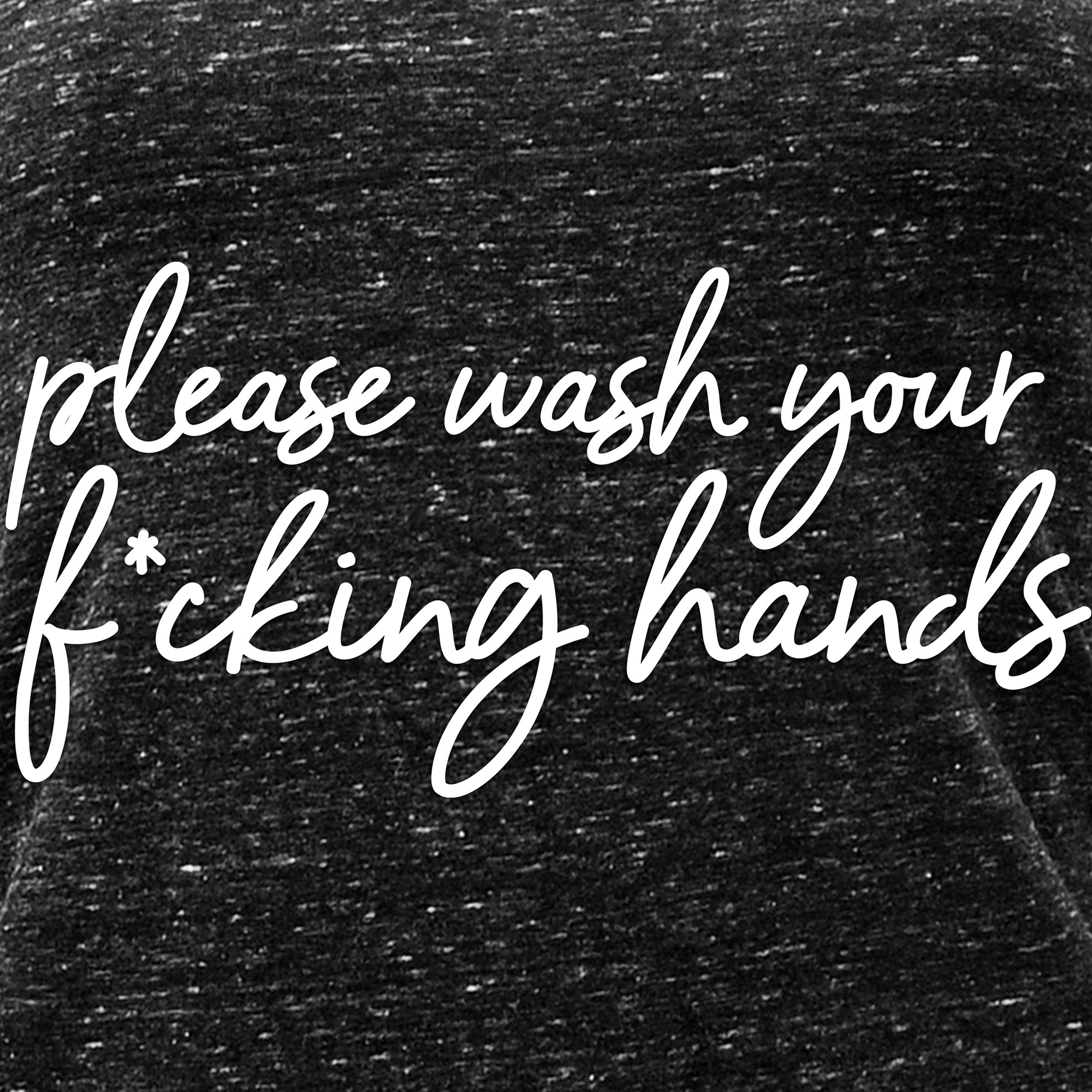 Cursive Please Wash Your F*cking Hands Cosmic Twist Back Tank Top