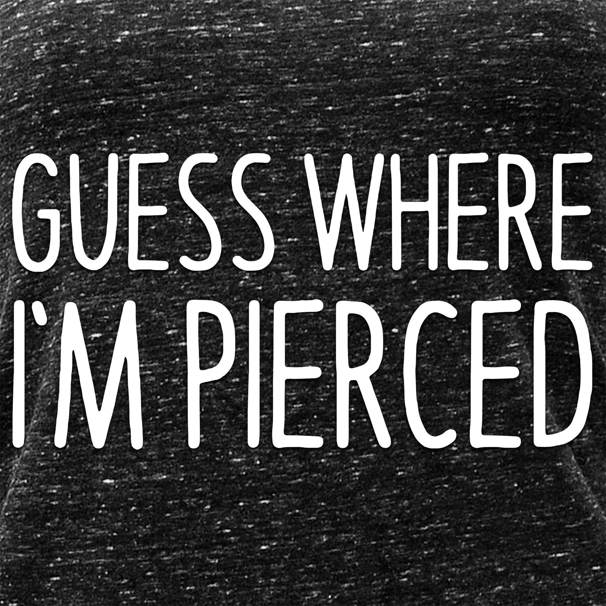 Guess Where I'm Pierced Black Gray Cosmic Twist Back Tank Top