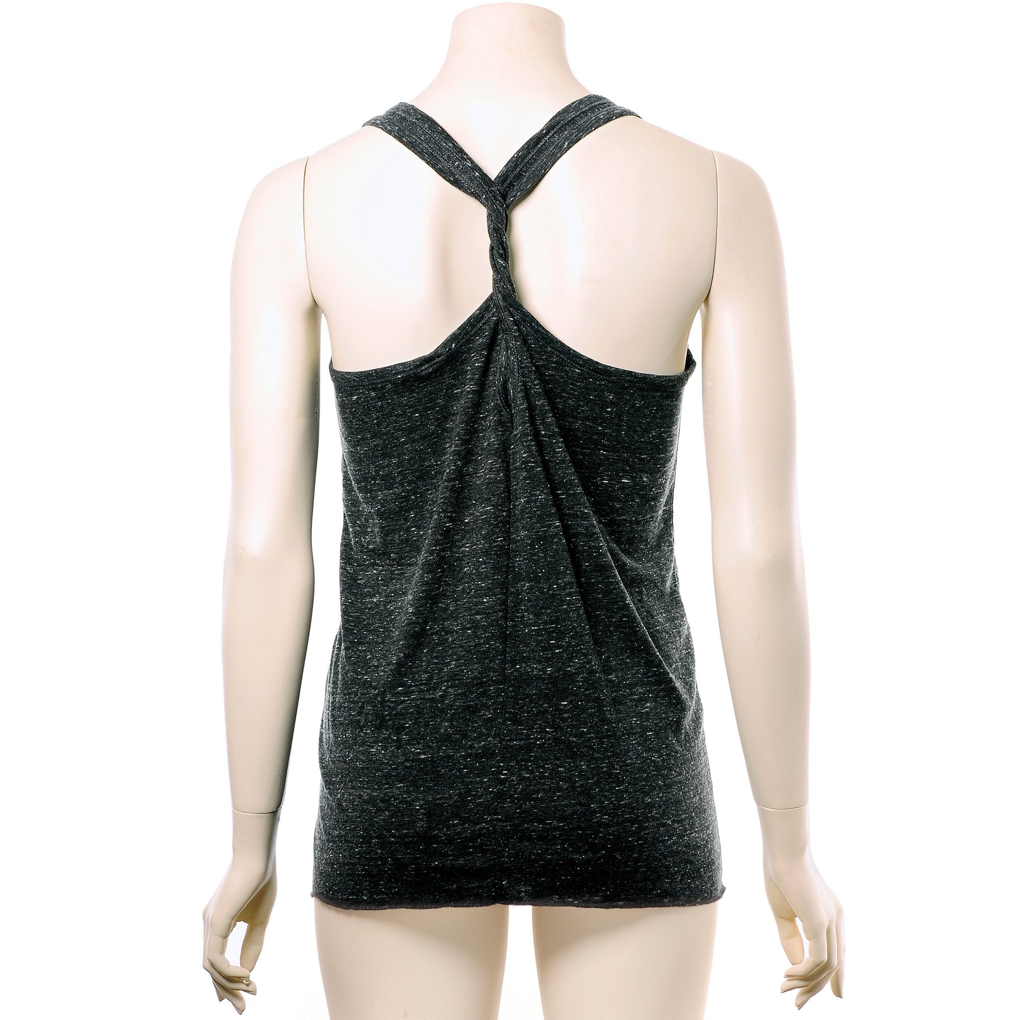 I Heart My Piercer Black Gray Cosmic Twist Back Tank Top