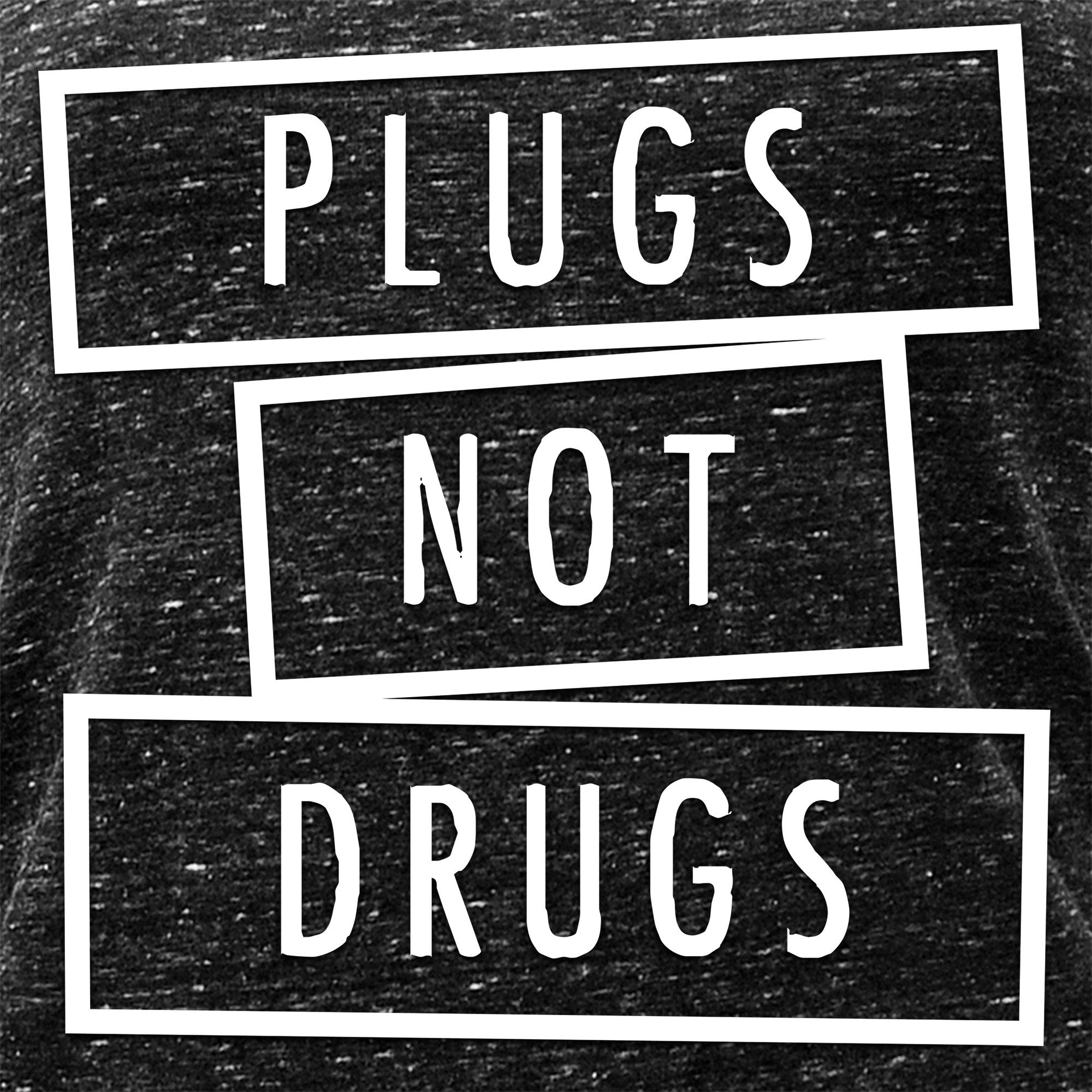 Plugs Not Drugs Black Gray Cosmic Twist Back Tank Top