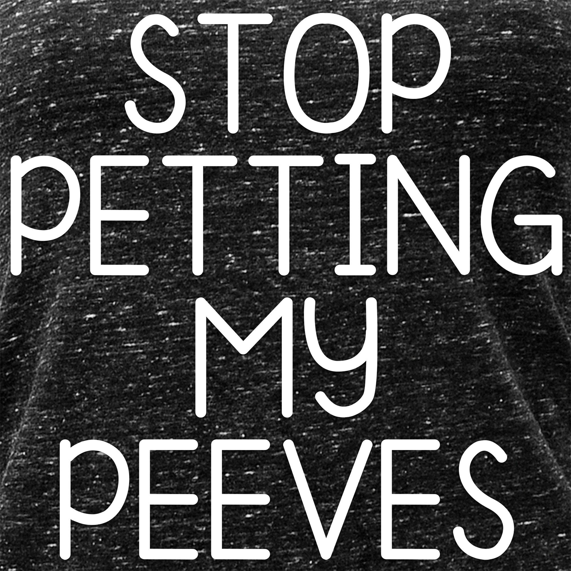 Stop Petting My Peeves Black Gray Cosmic Twist Back Tank Top