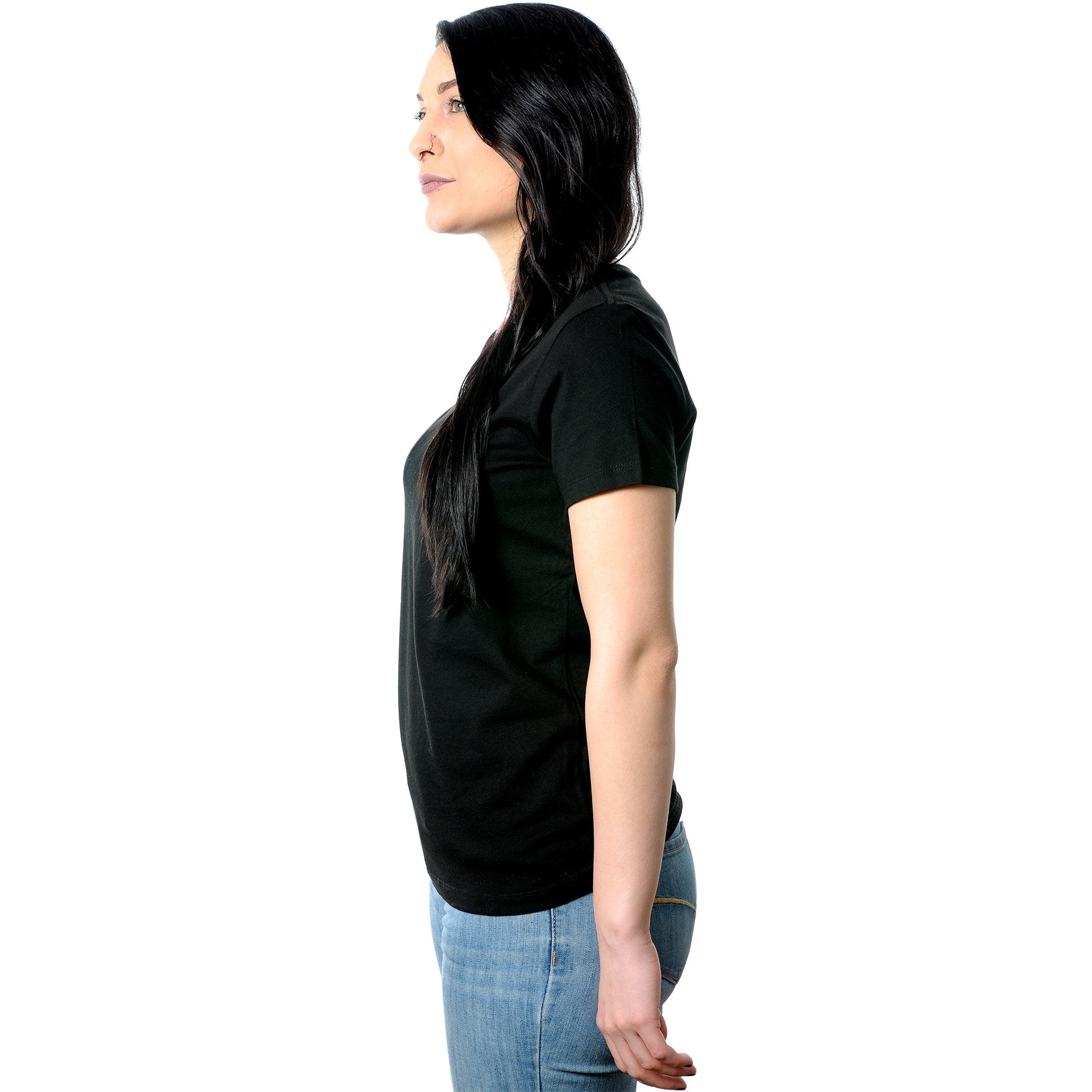 I Have Piercings (You Can't See) Black Tapered V-Neck Tee Shirt