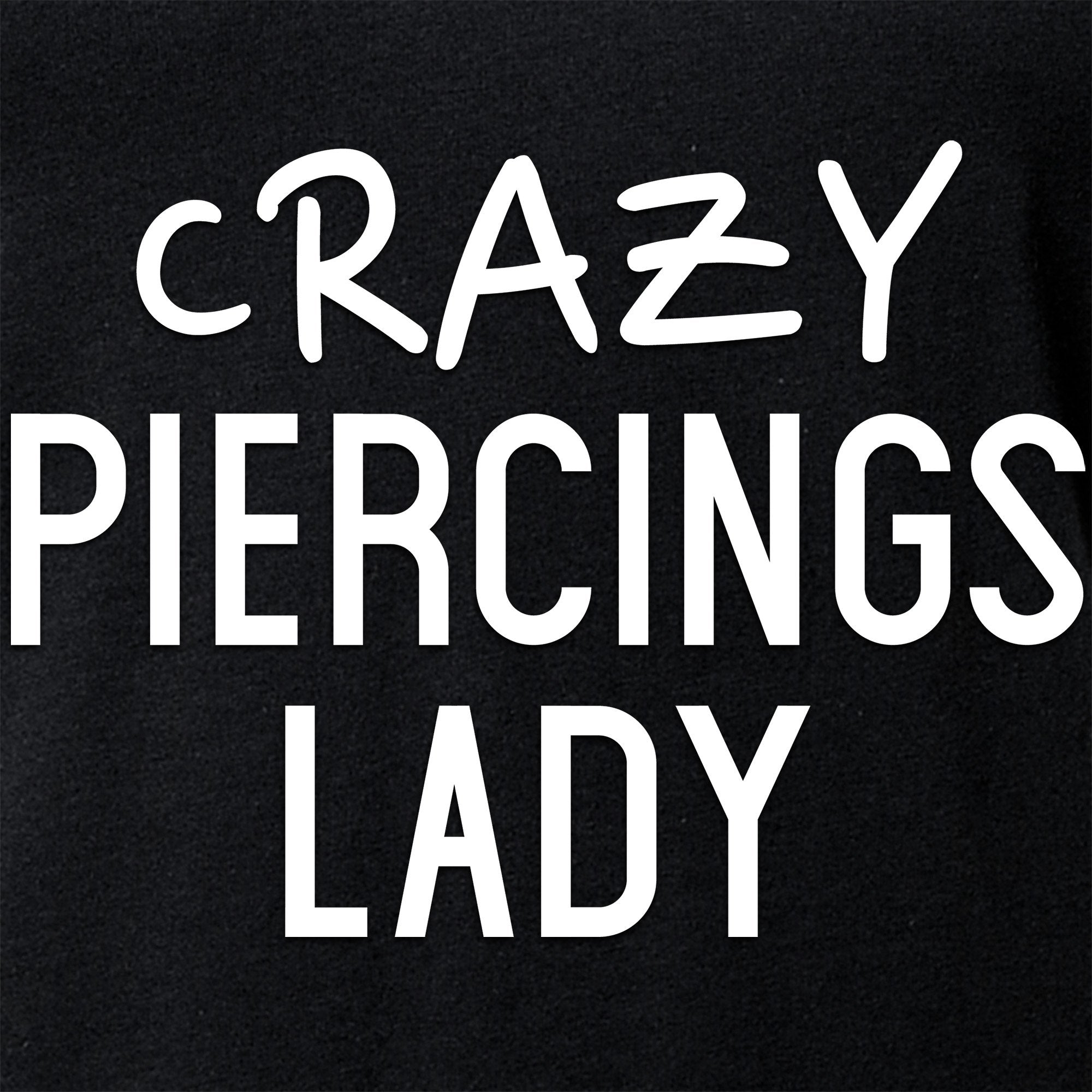 Crazy Piercings Lady Tapered V-Neck Tee Shirt