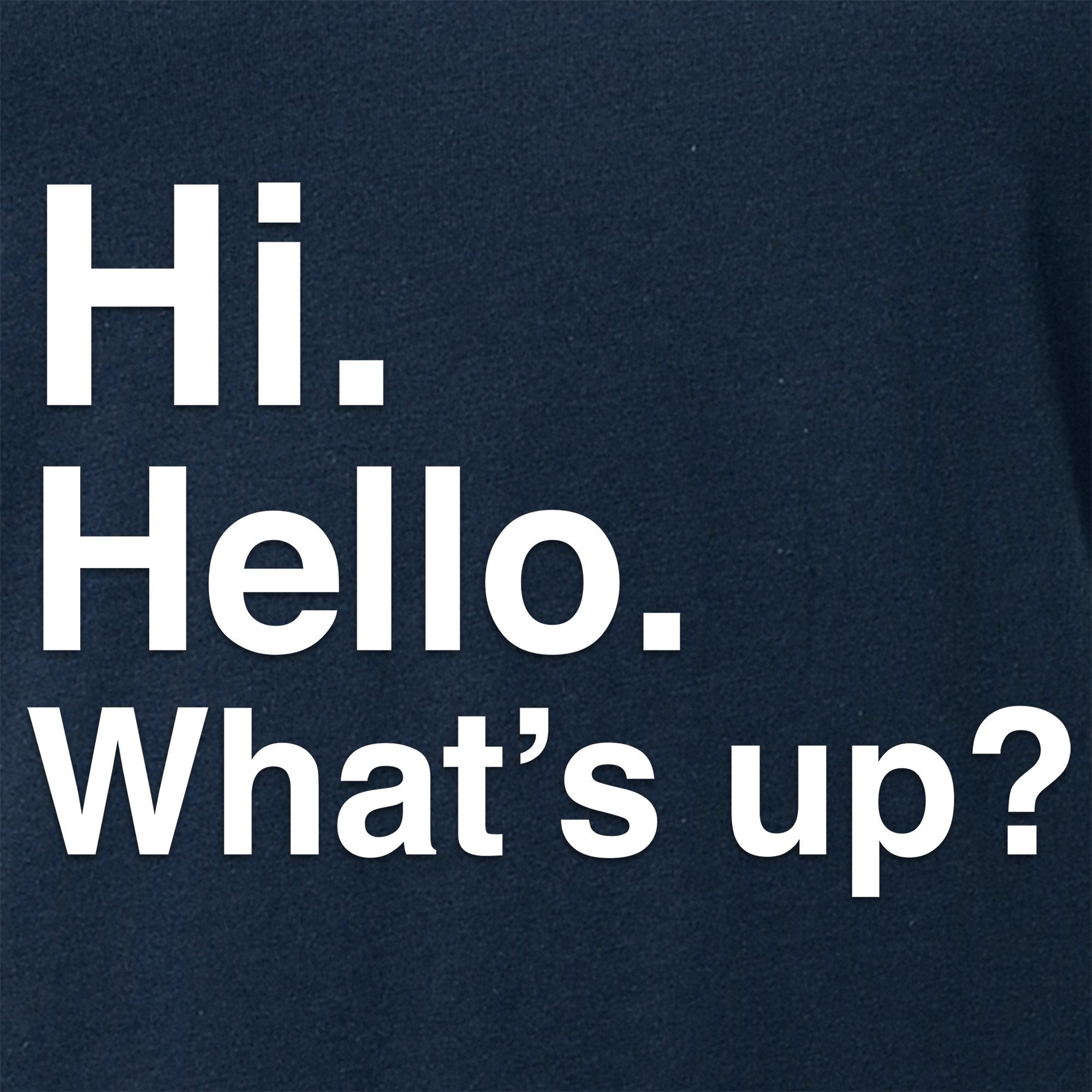 Hi. Hello. What's up? Tapered V-Neck Tee Shirt