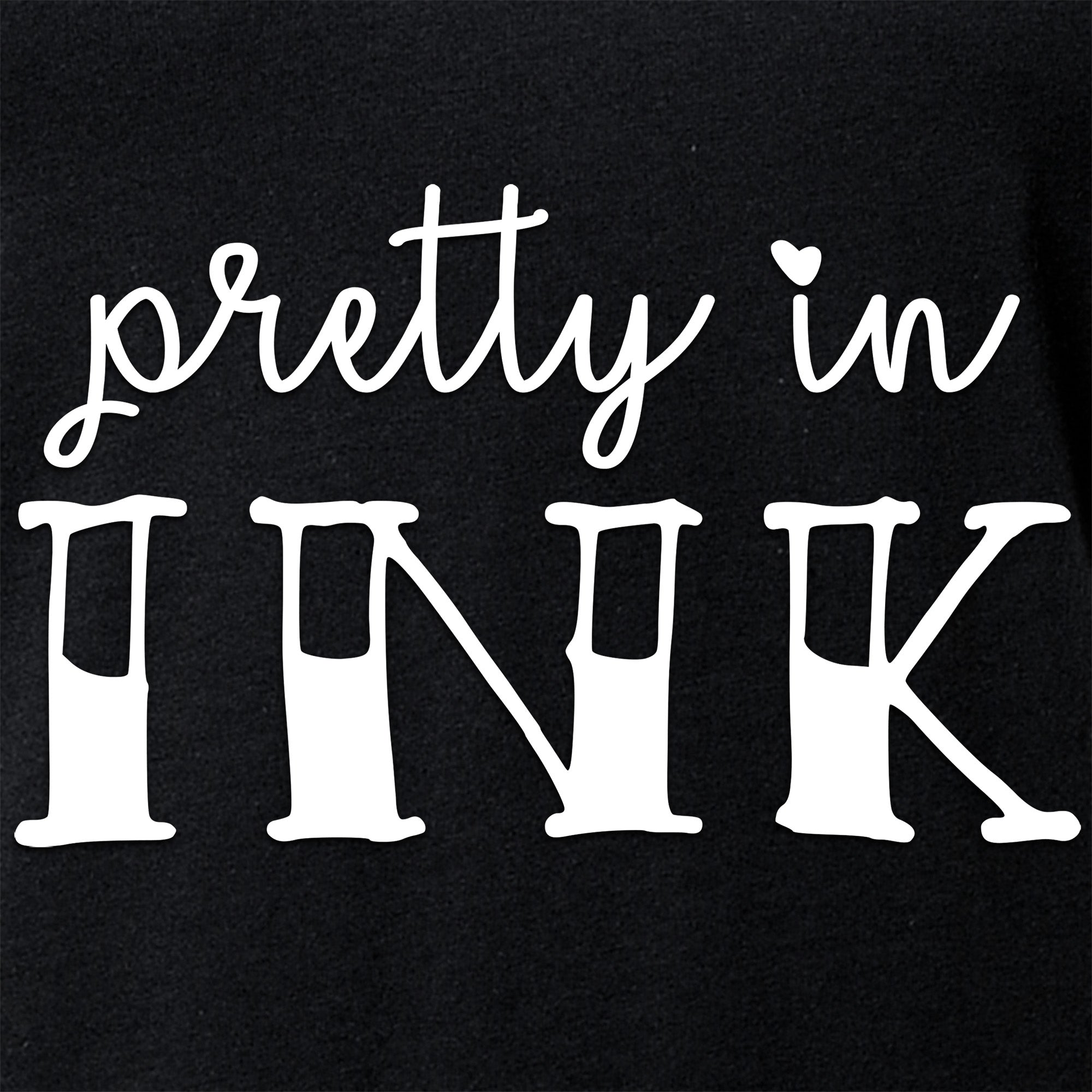 Pretty in Ink Black Tapered V-Neck Tee Shirt