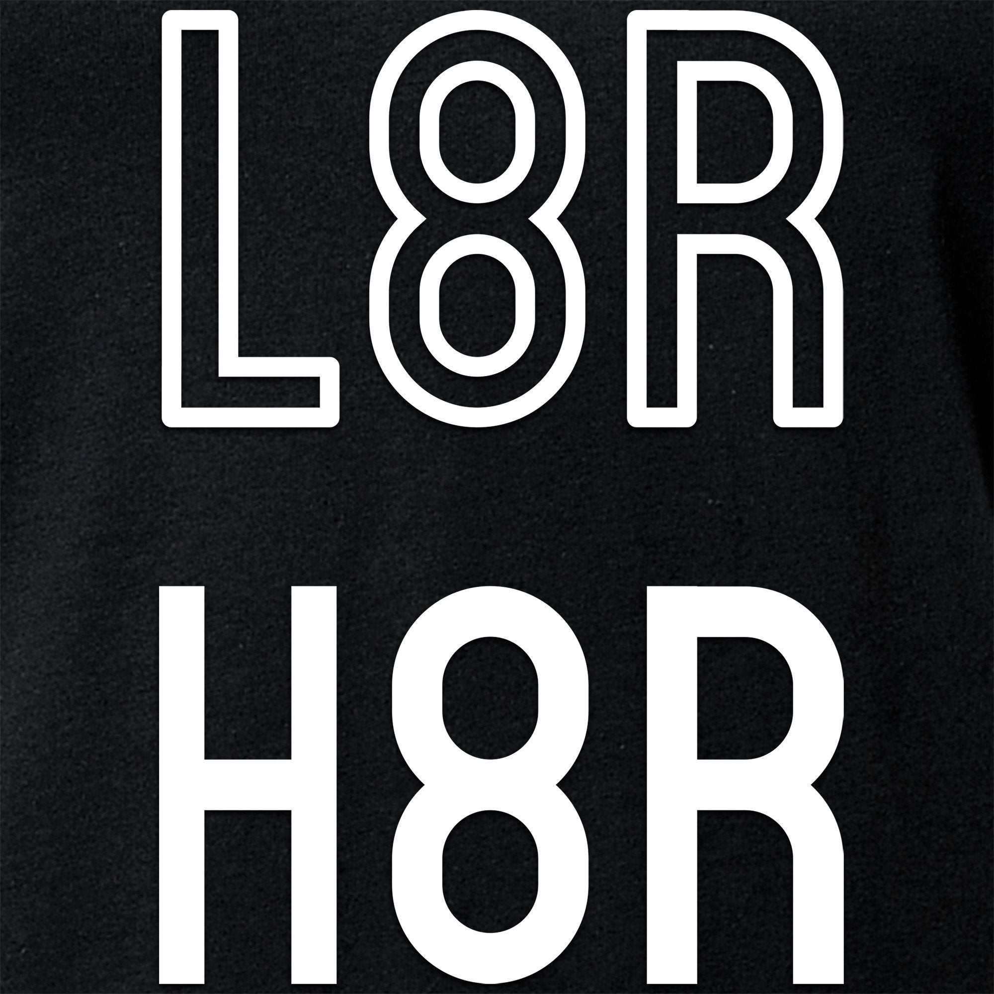 L8R H8R Black V-Neck Tee Shirt