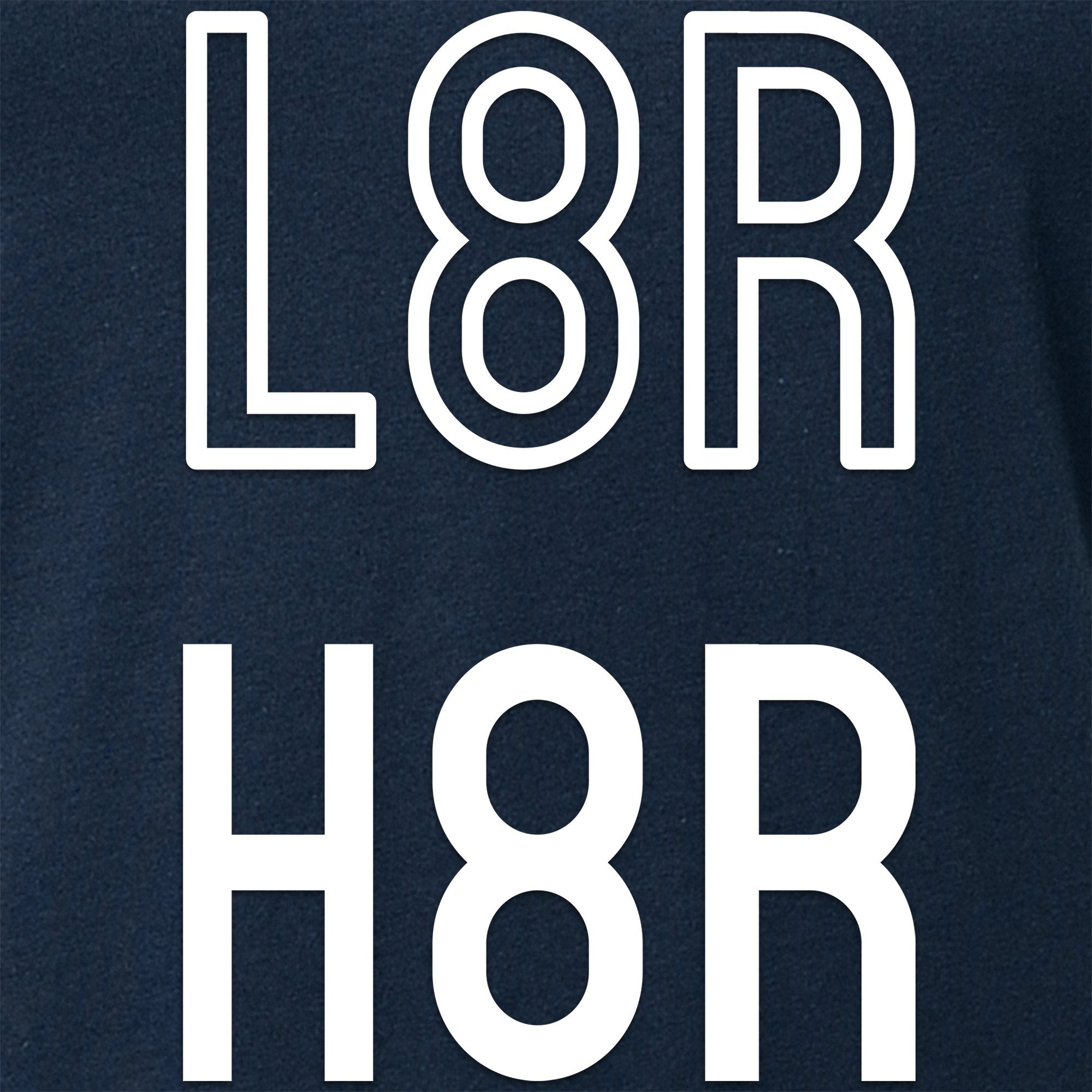 L8R H8R Black V-Neck Tee Shirt