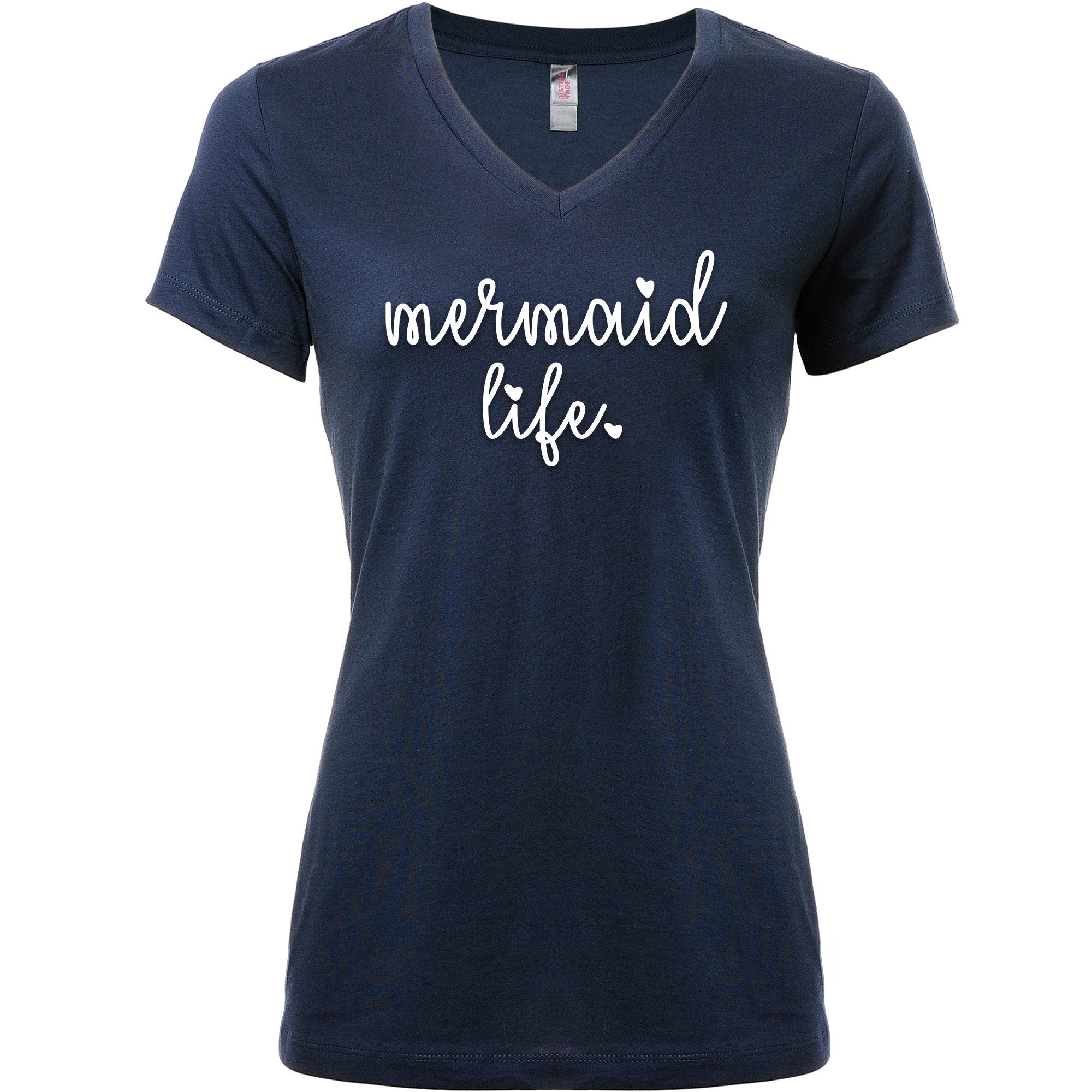 Mermaid Life Tapered V-Neck Tee Shirt