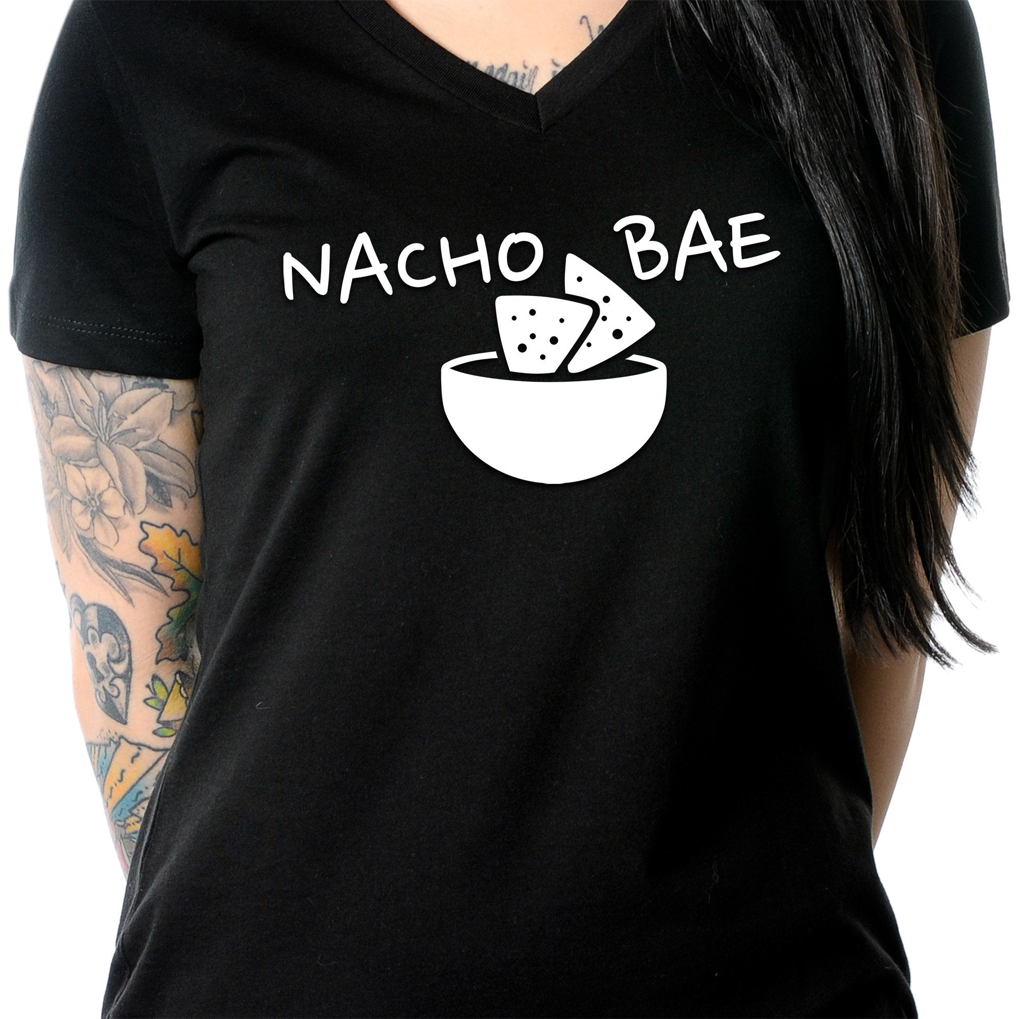 Nacho Bae Tapered V-Neck Tee Shirt