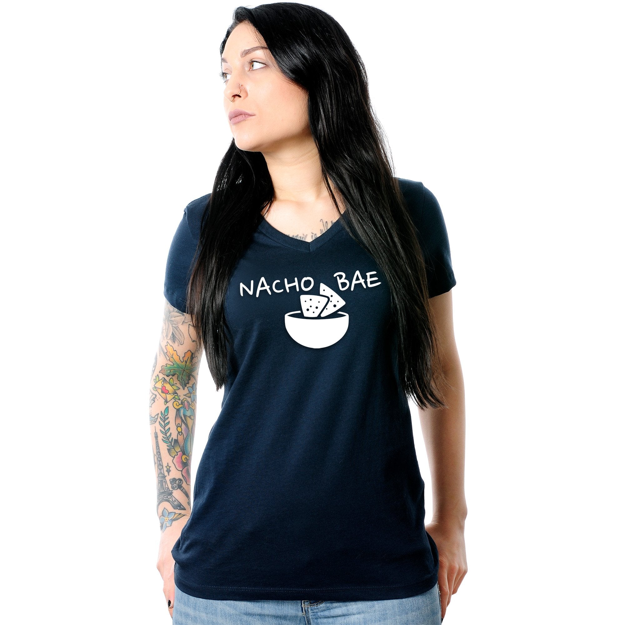 Nacho Bae Tapered V-Neck Tee Shirt