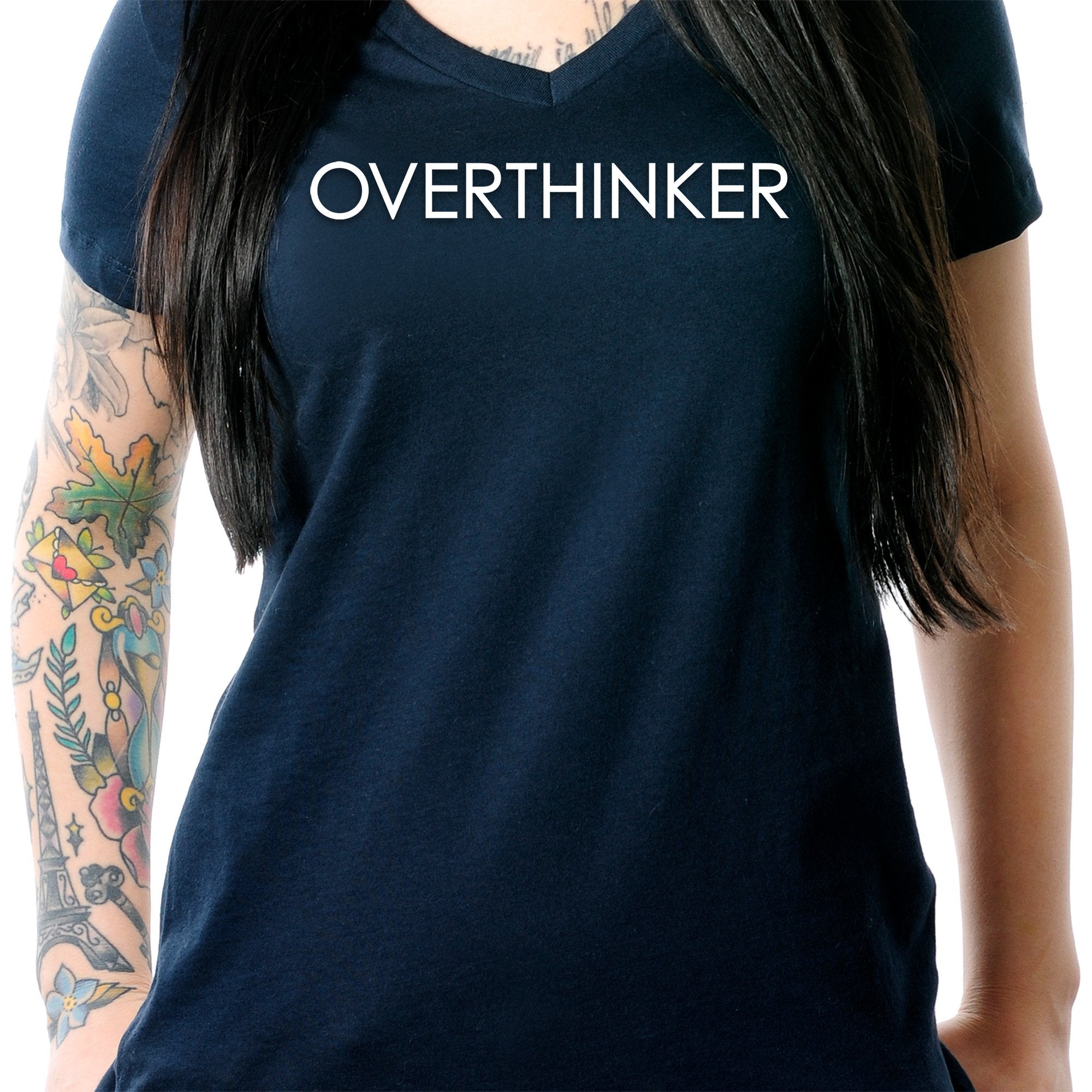 Overthinker Tapered V-Neck Tee Shirt