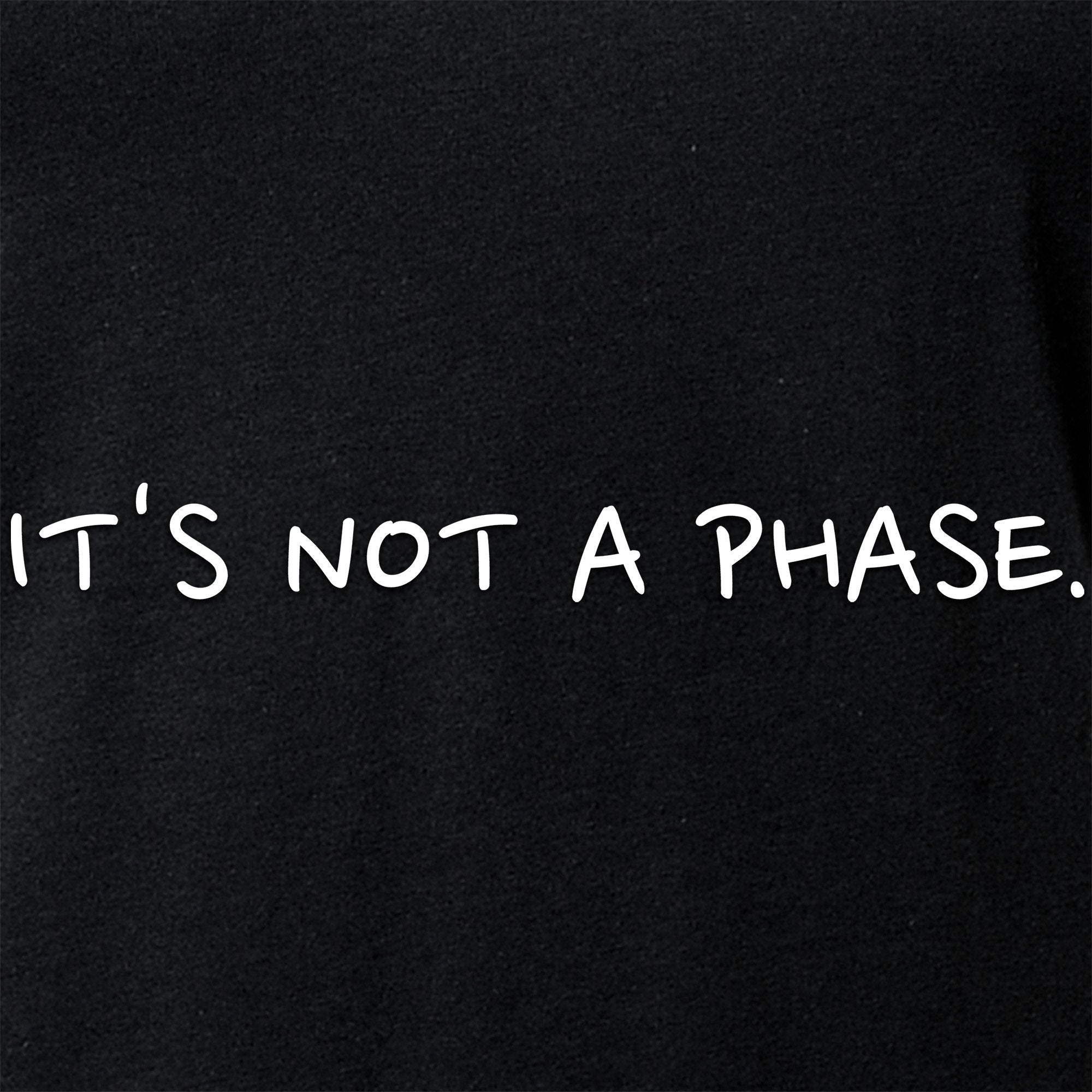 It's Not a Phase Black Tapered V-Neck Tee Shirt