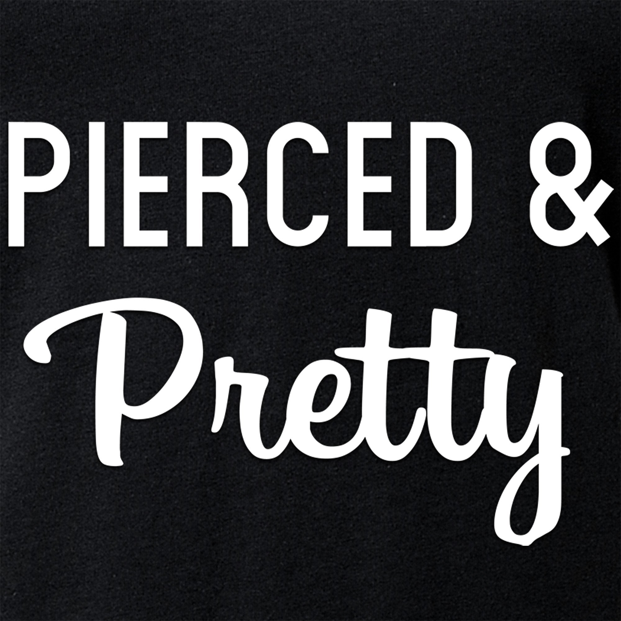 Pierced & Pretty Black Tapered V-Neck Tee Shirt