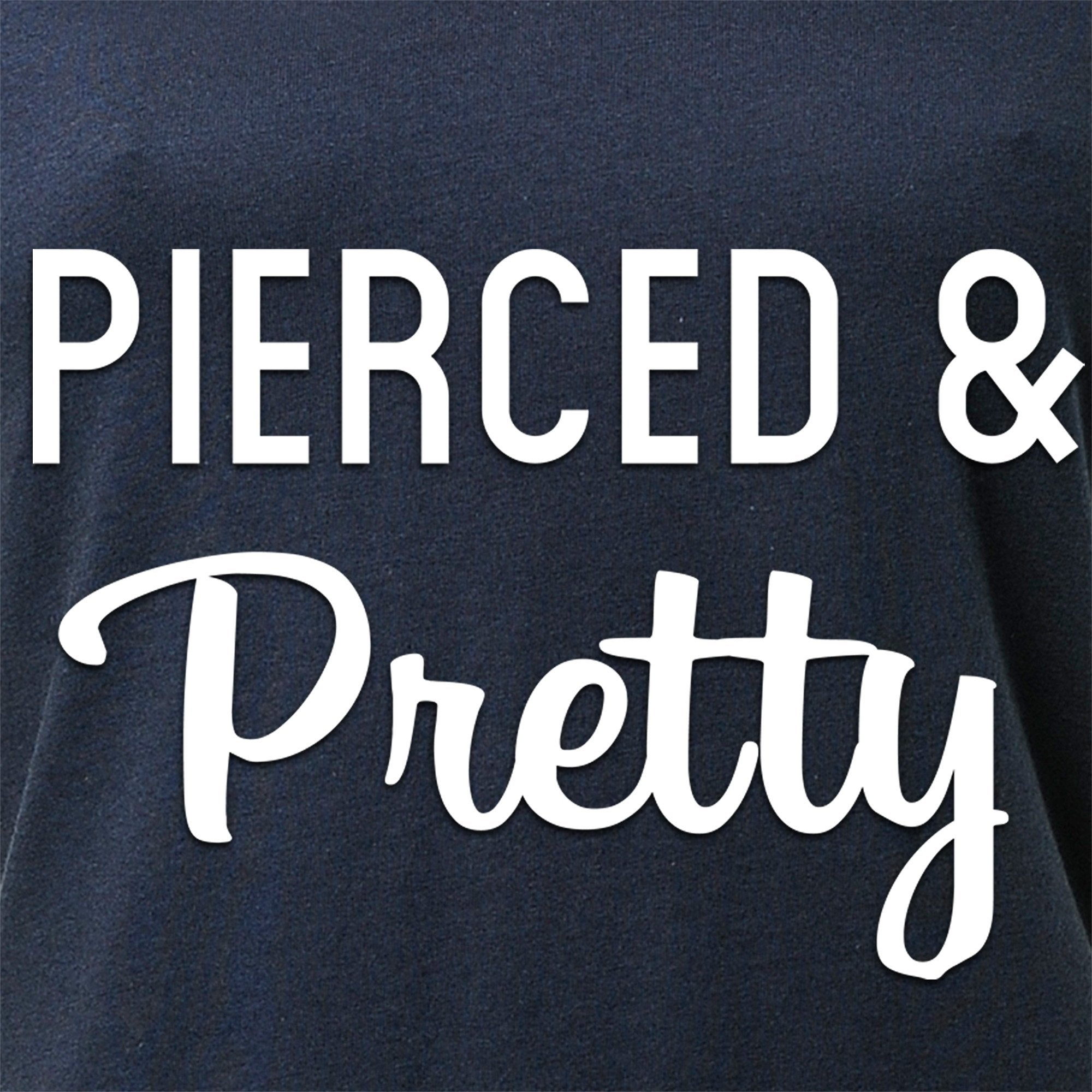 Pierced & Pretty Black Tapered V-Neck Tee Shirt