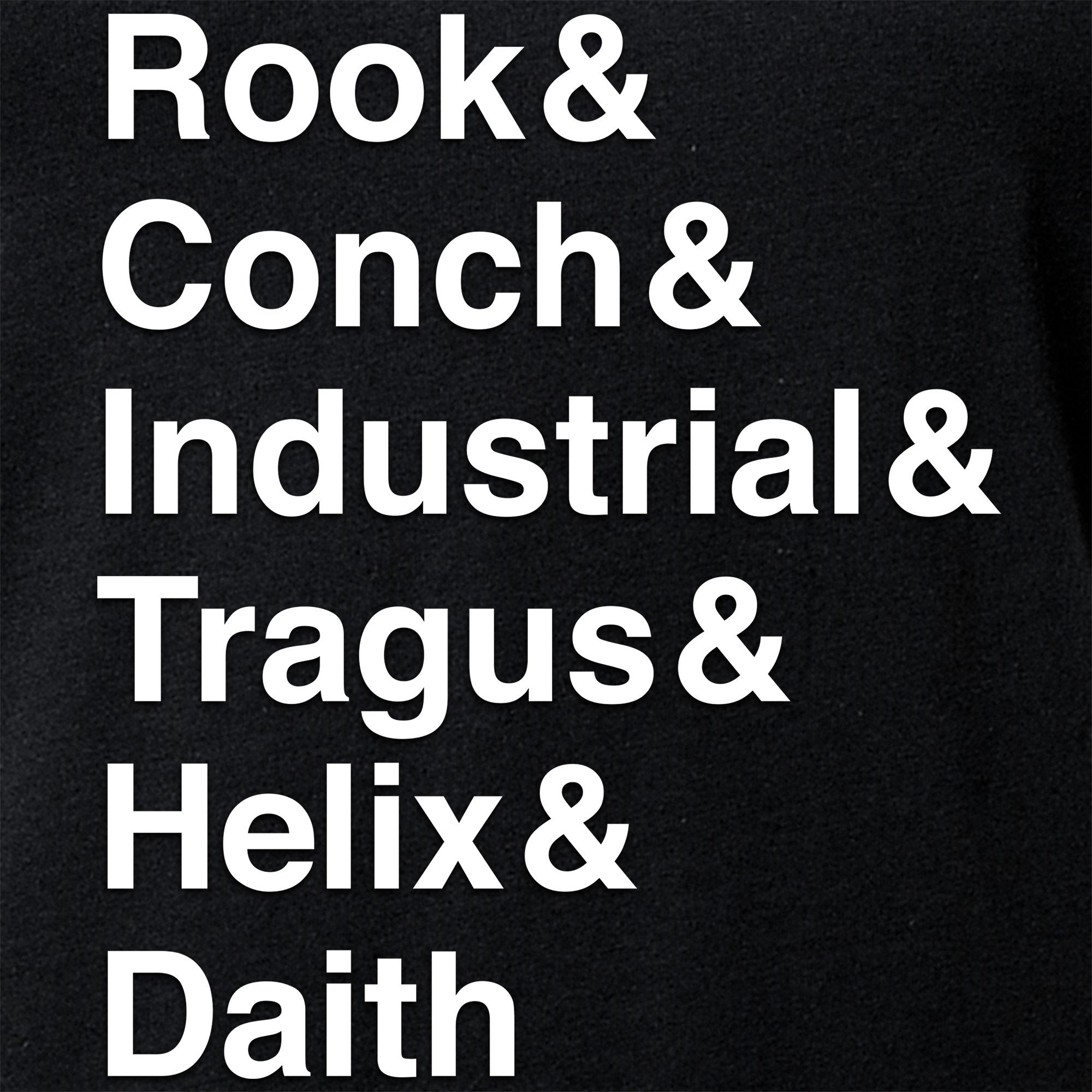 Rook & Conch & Industrial & Tragus & Helix & Daith Tapered V-Neck Tee Shirt