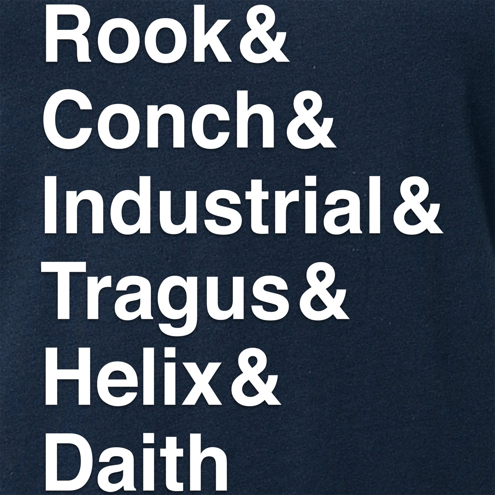 Rook & Conch & Industrial & Tragus & Helix & Daith Tapered V-Neck Tee Shirt