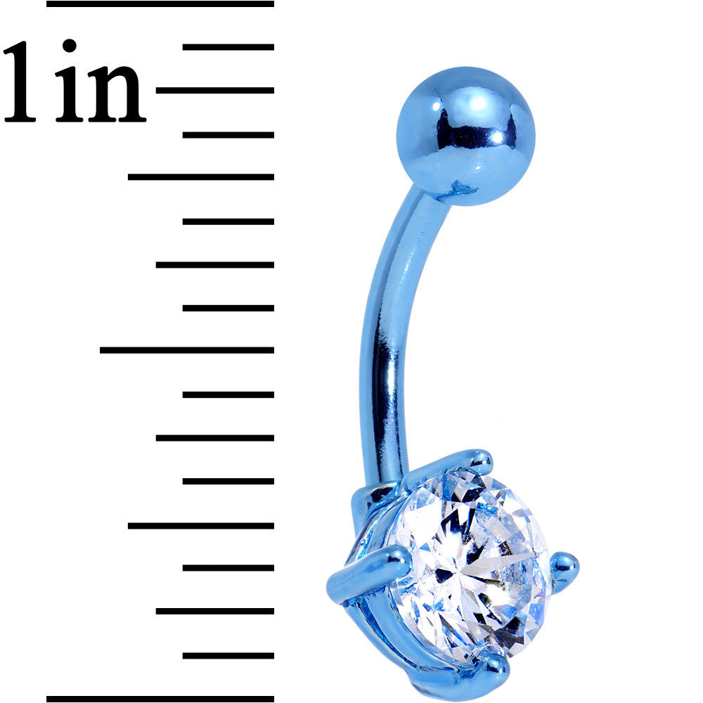 Clear Cubic Zirconia Gem Multicolor Belly Ring Set of 5