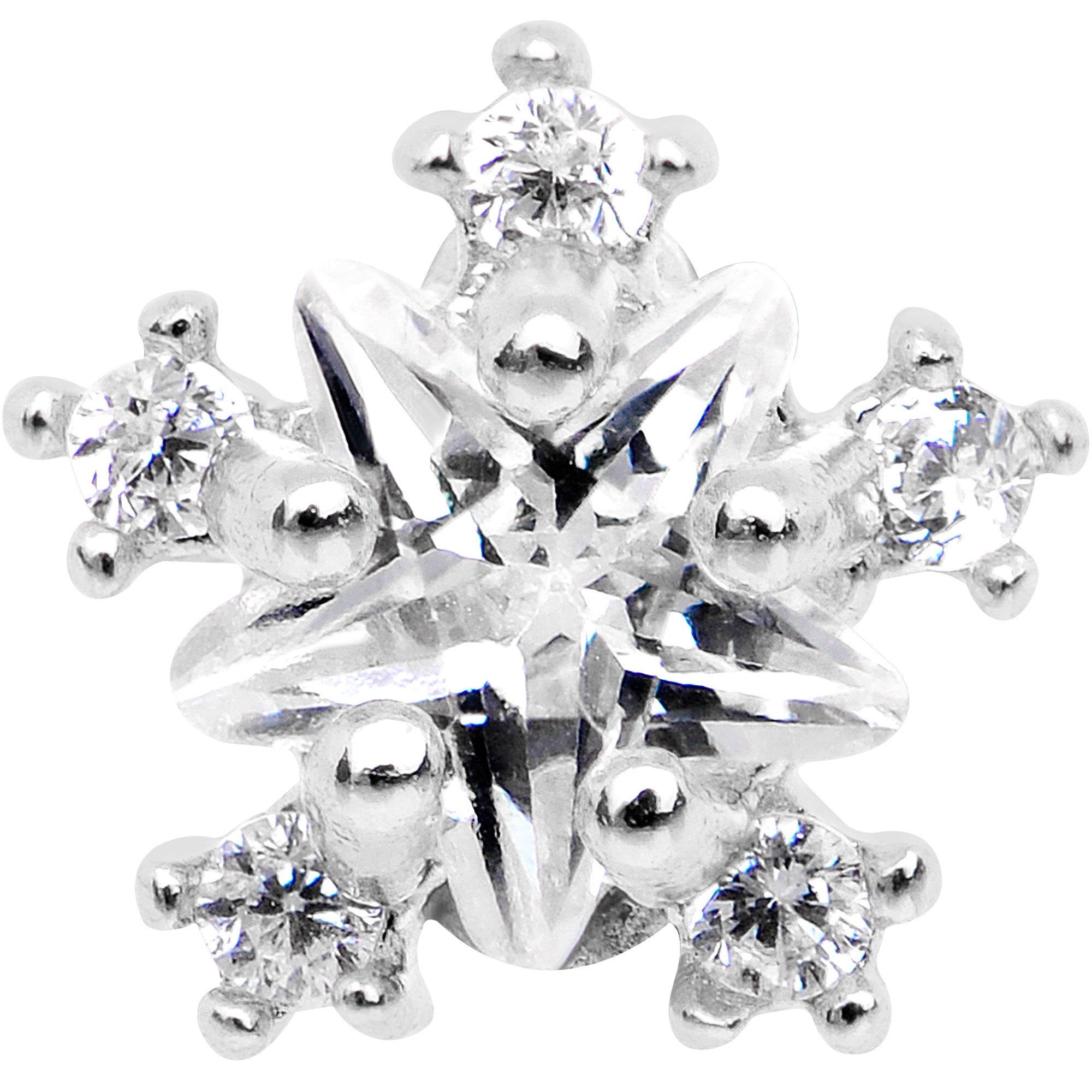 Clear CZ Gem Stardust Tragus Cartilage Earring