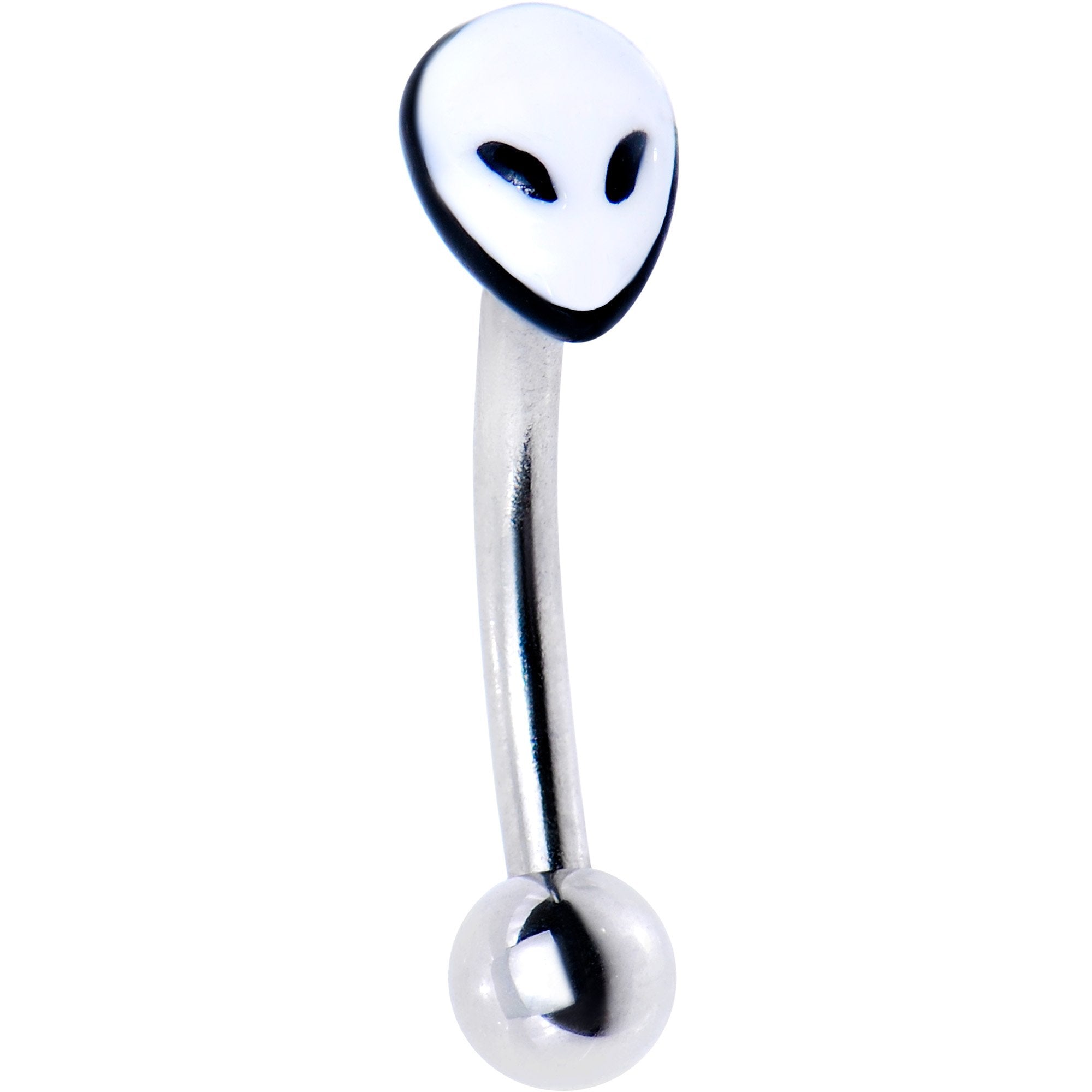 16 Gauge 5/16 Gray Alien Curved Eyebrow Ring