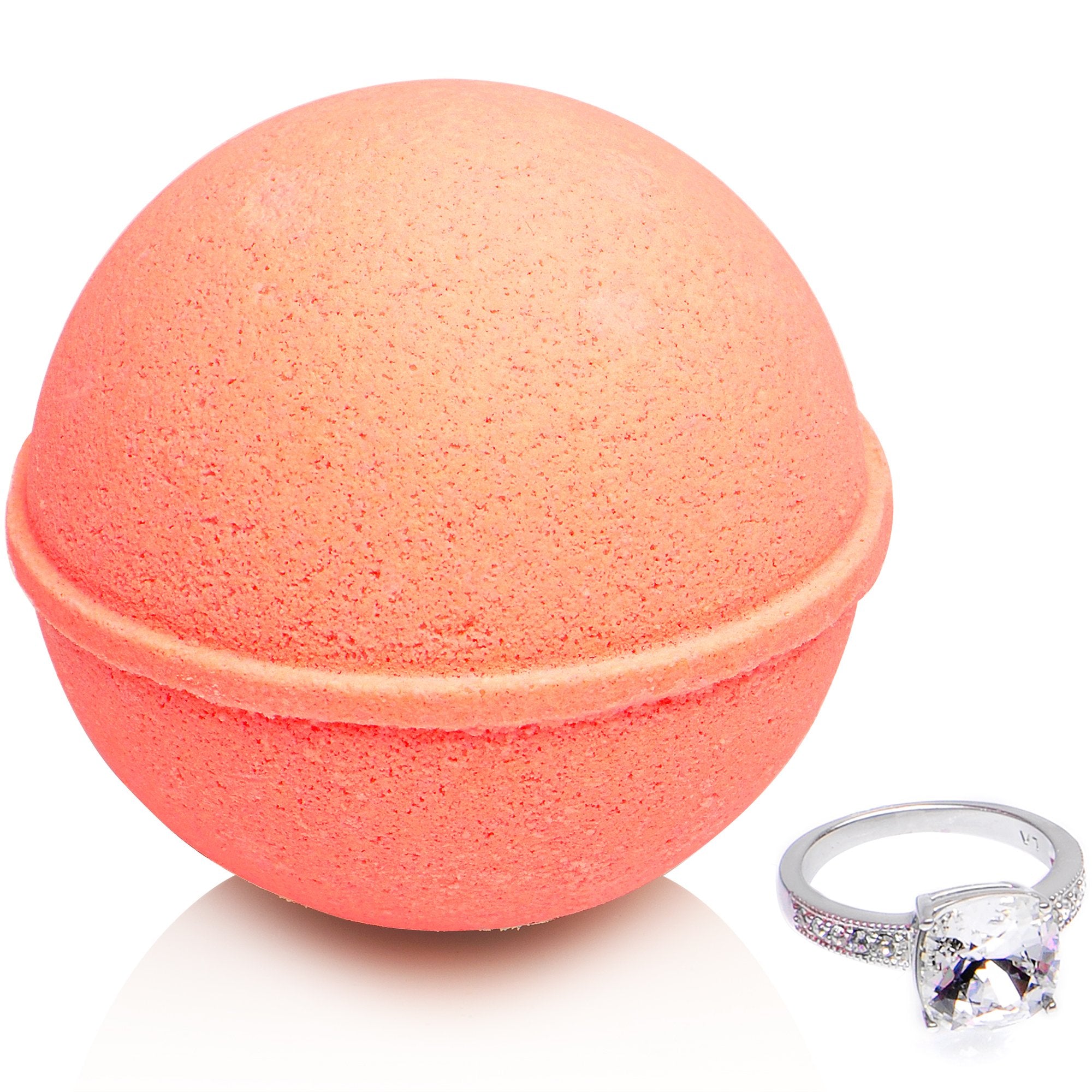 Life of the Party Pink Grapefruit Bath Bomb with Jewelry Ring Inside