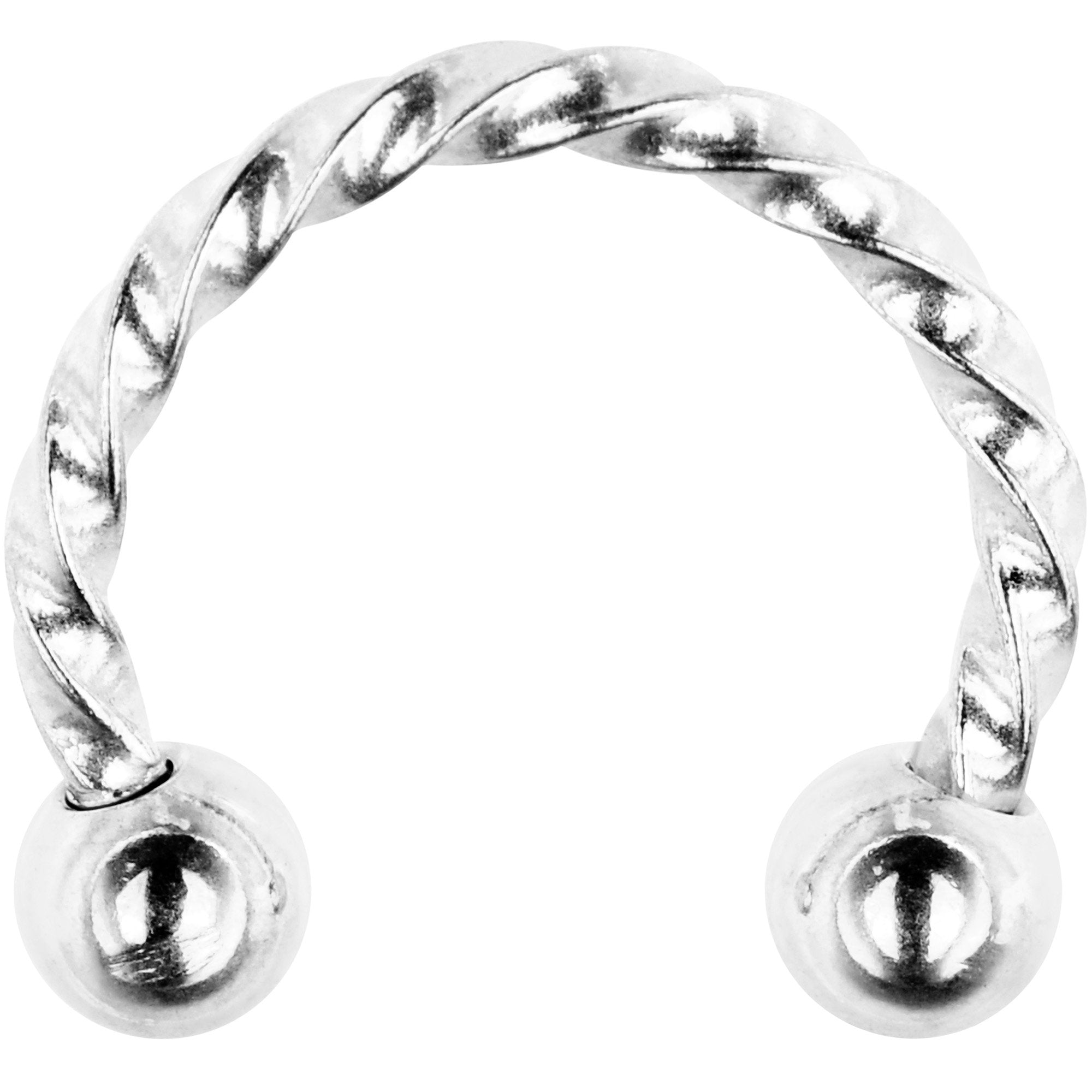 16 Gauge 5/16 Seriously Twisted Horseshoe Circular Barbell