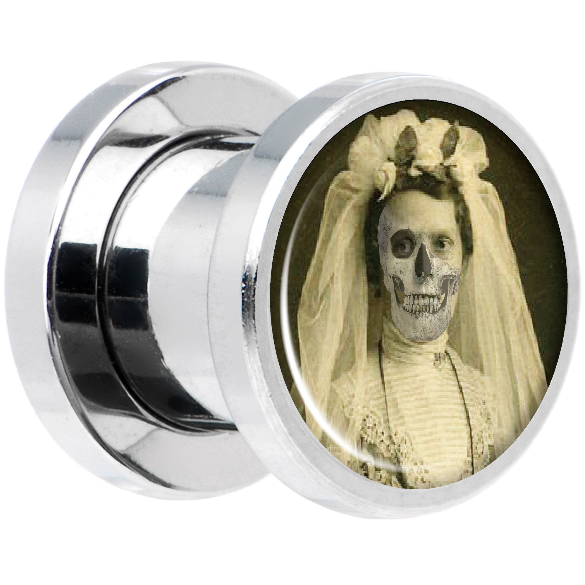 Undead Bride and Groom Halloween Plug Set 0 Gauge