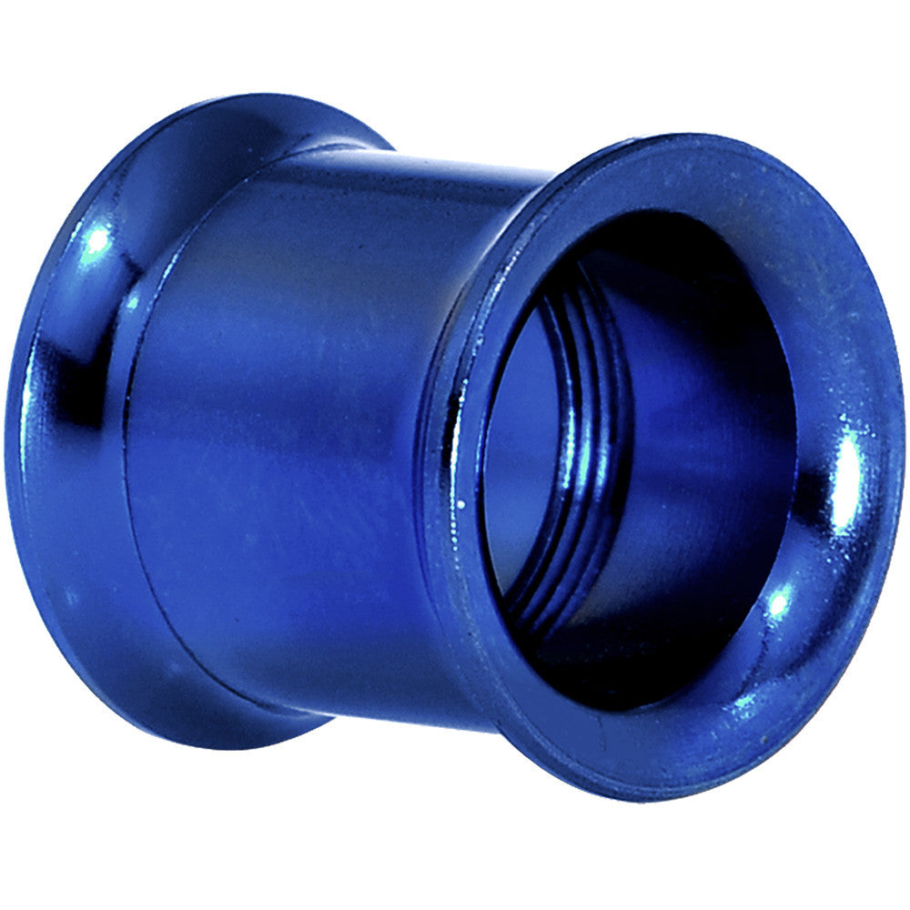 7/16 Blue Anodized Titanium Steel Screw Fit Tunnel Plug Set