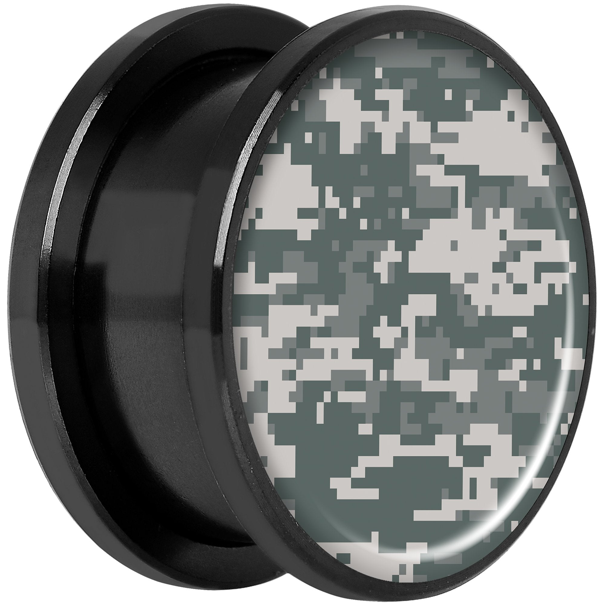 Digital Camo Print Black Anodized Screw Fit Plug Set 18mm