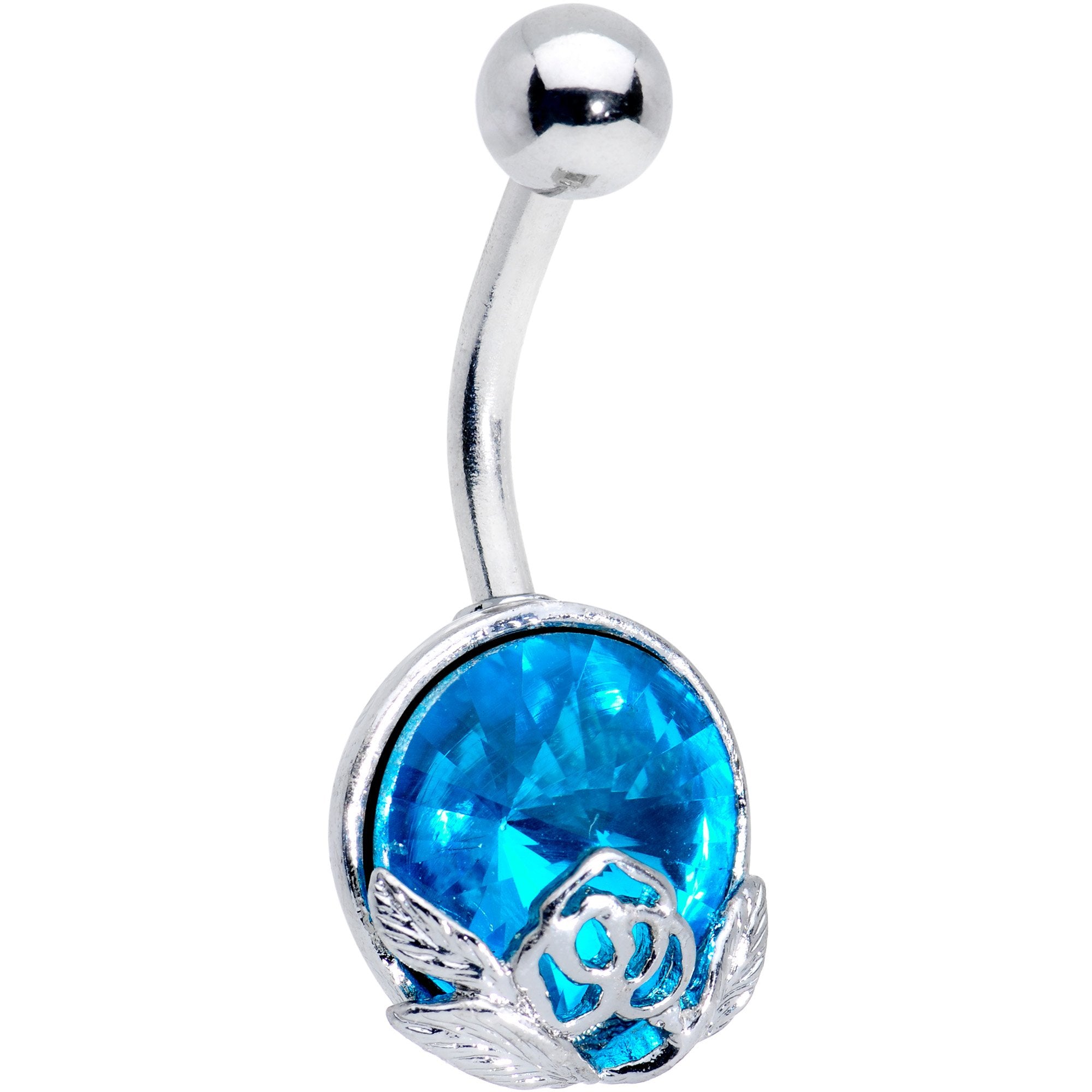 Aqua Gem Mother Earth Belly Ring