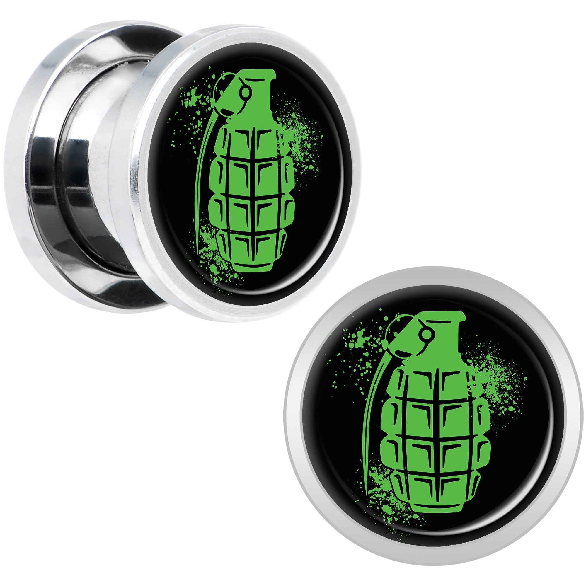 Green Grenade Steel Screw Fit Plug Set 00 Gauge