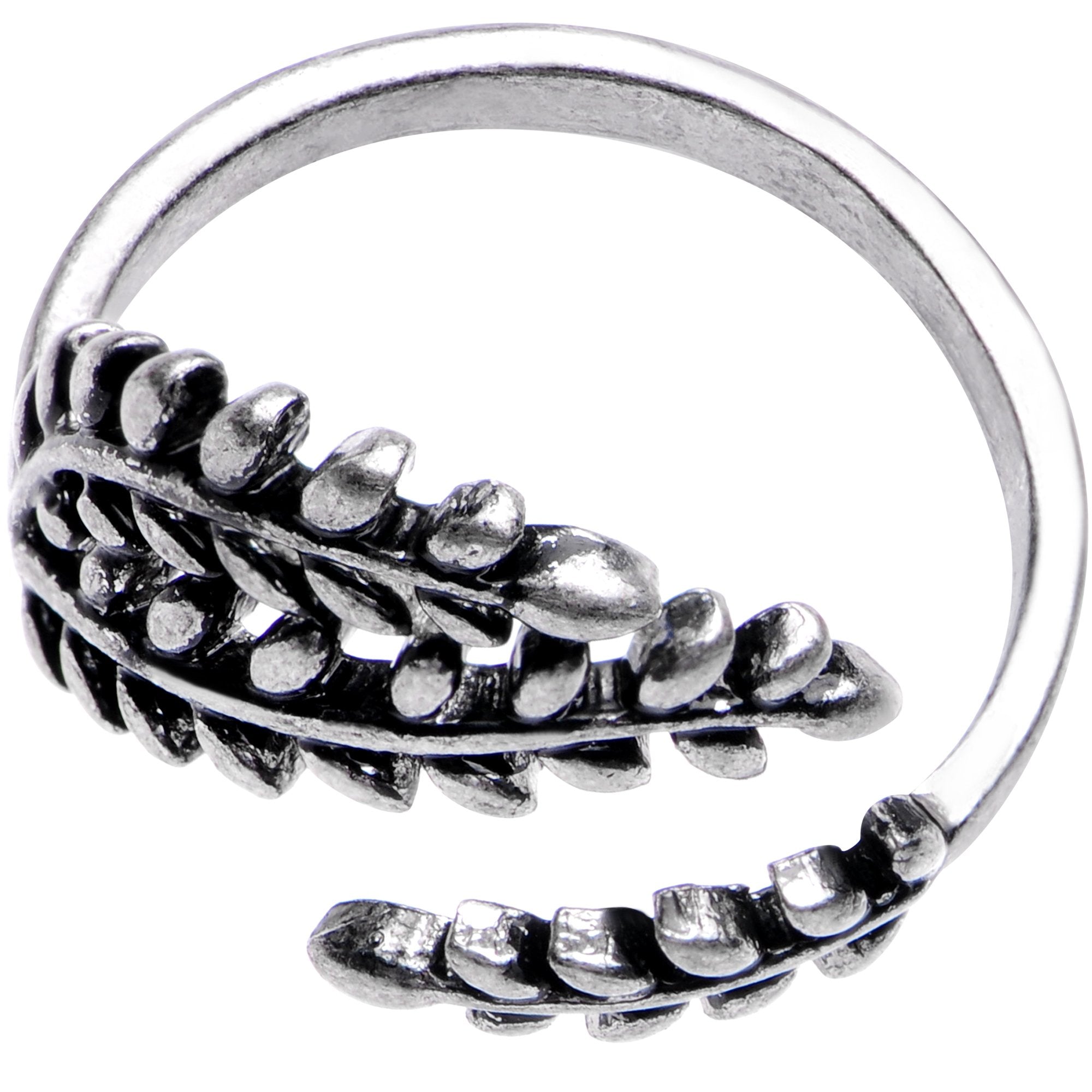 Silver Plated Olive Branch Toe Ring