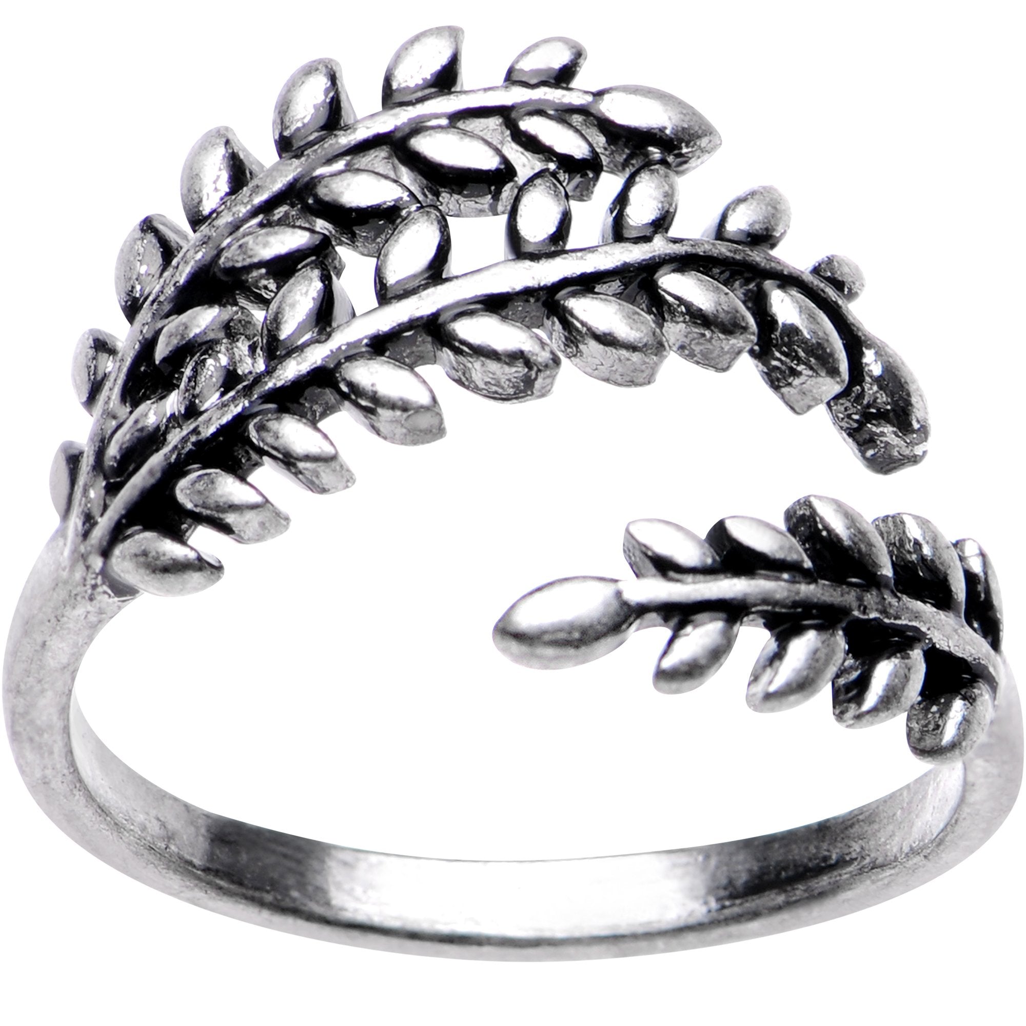 Silver Plated Olive Branch Toe Ring