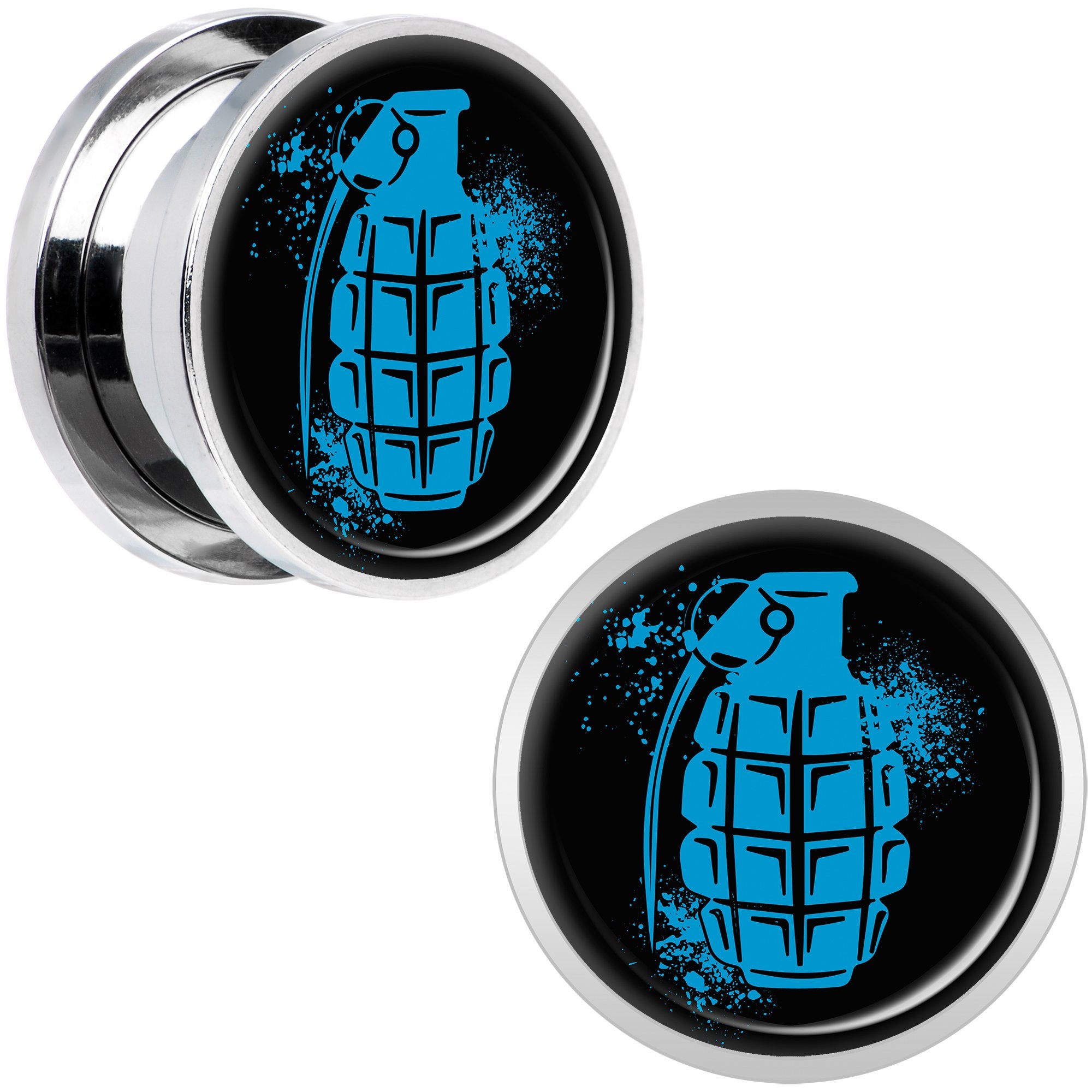 Blue Grenade Steel Screw Fit Plug Set 5/8