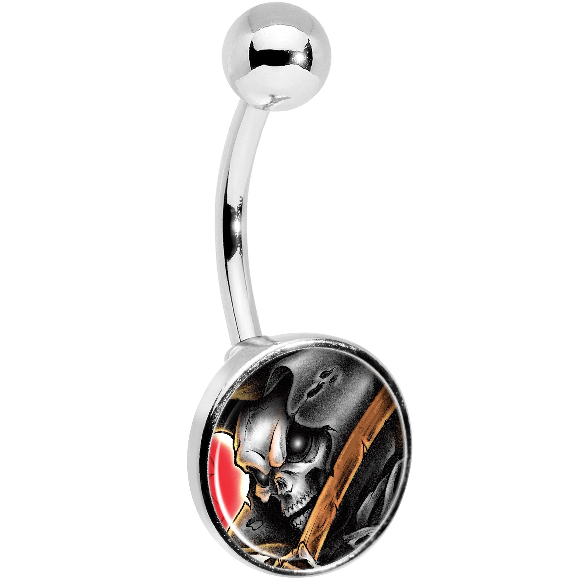 Wake the Dead Grim Reaper Halloween Belly Ring