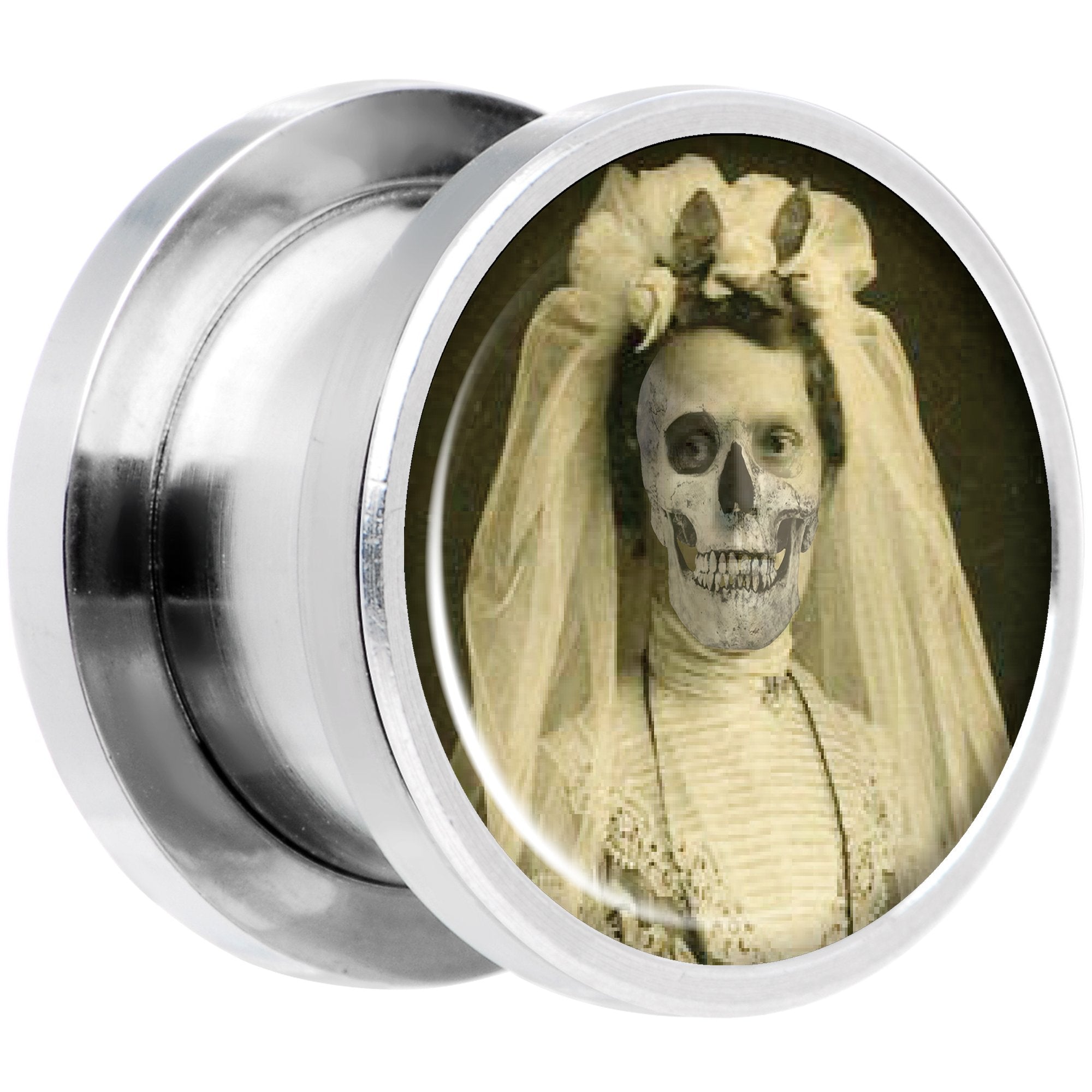 Undead Bride and Groom Halloween Plug Set 1/2