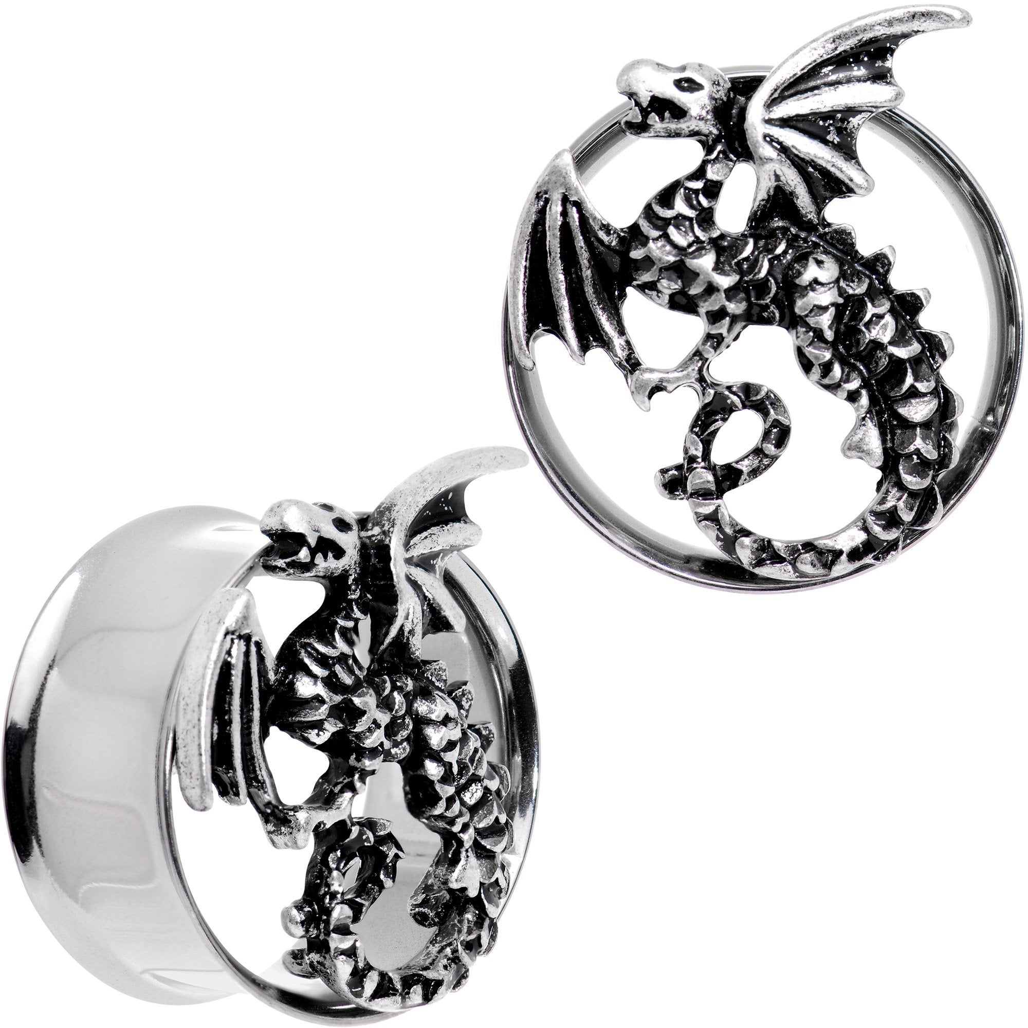 Angry Dragon Double Flare Tunnel Plug Set 6mm to 25mm