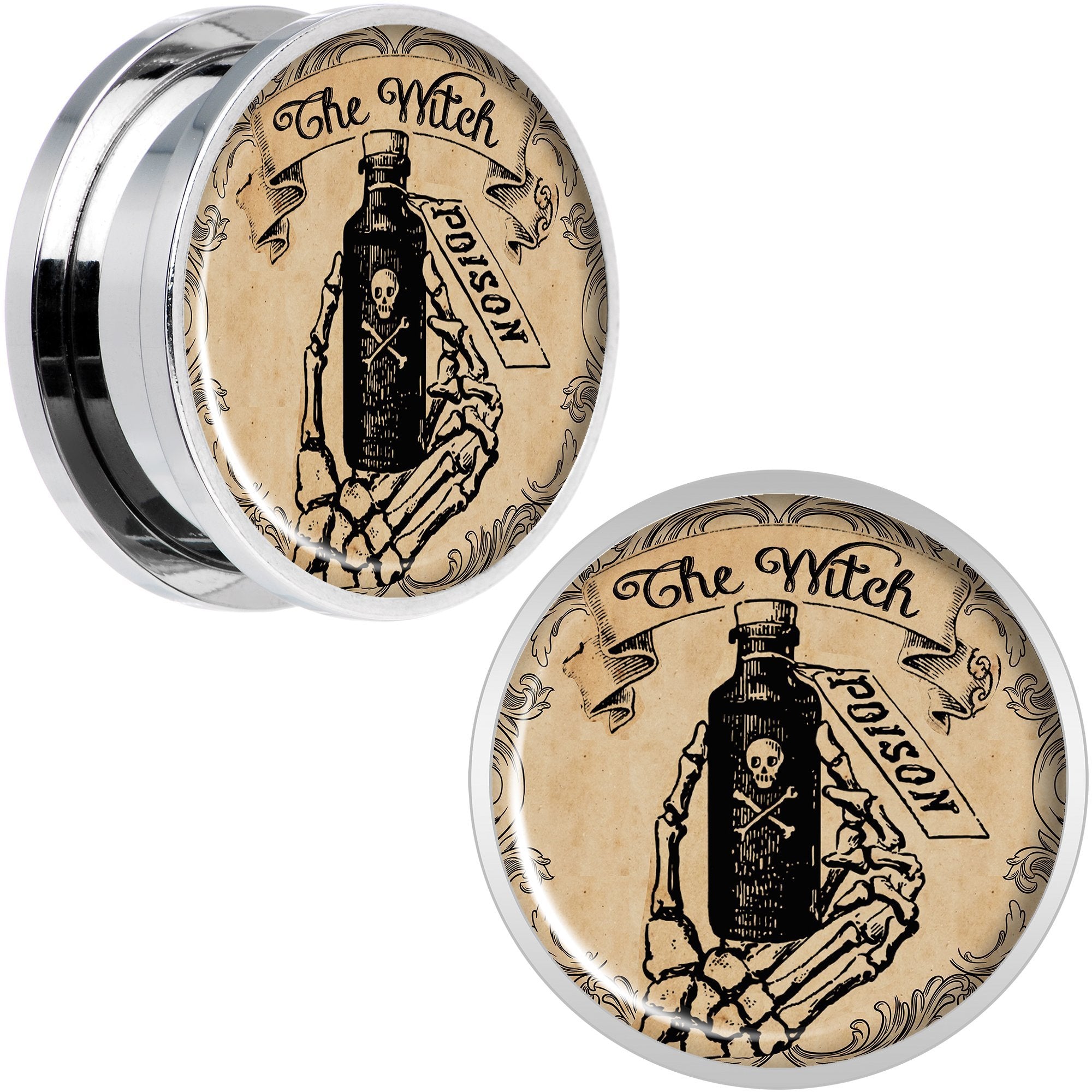 Witches Brew Poison Potion Halloween Plug Set 0 Gauge to 20mm