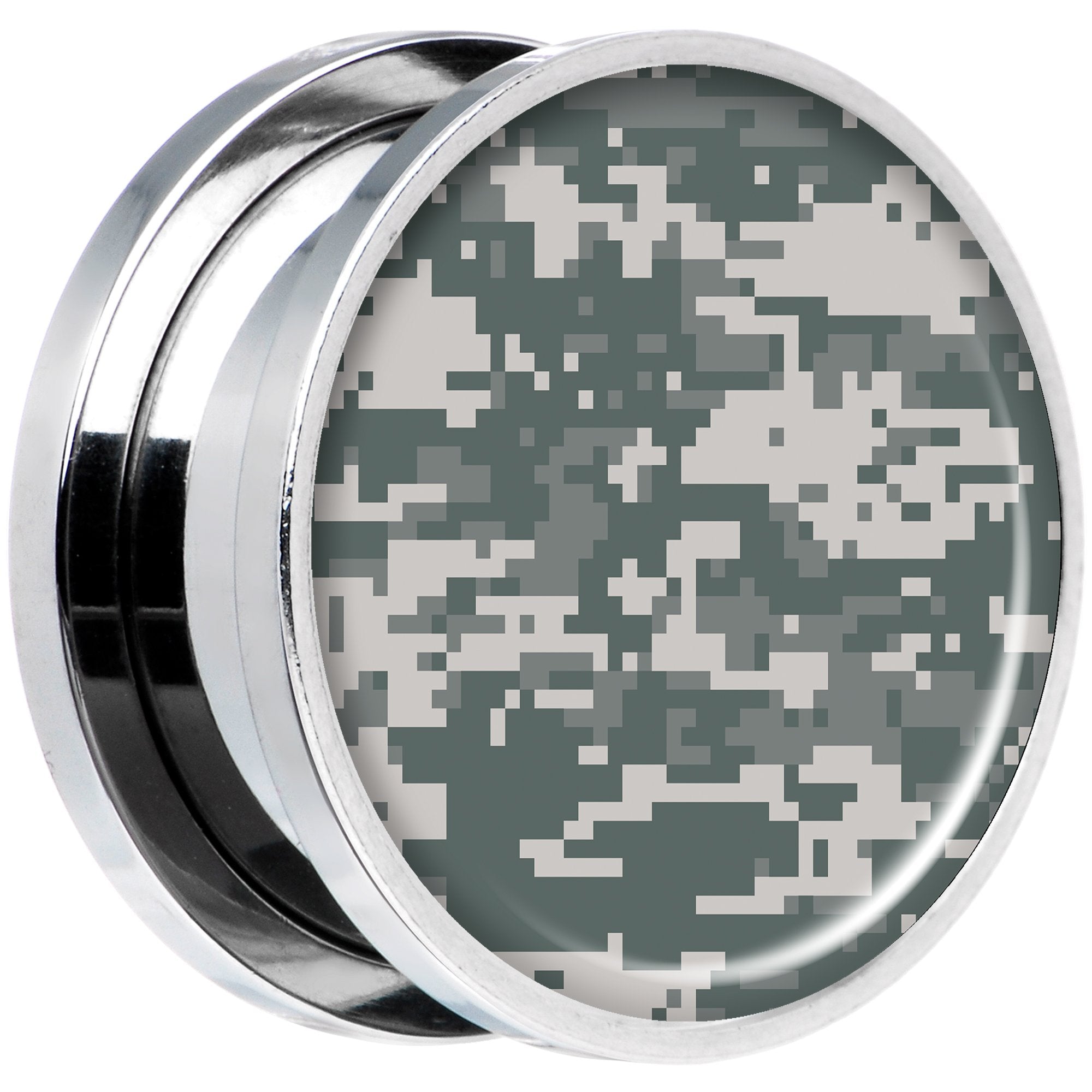 Digital Camo Print Steel Screw Fit Plug Set 18mm