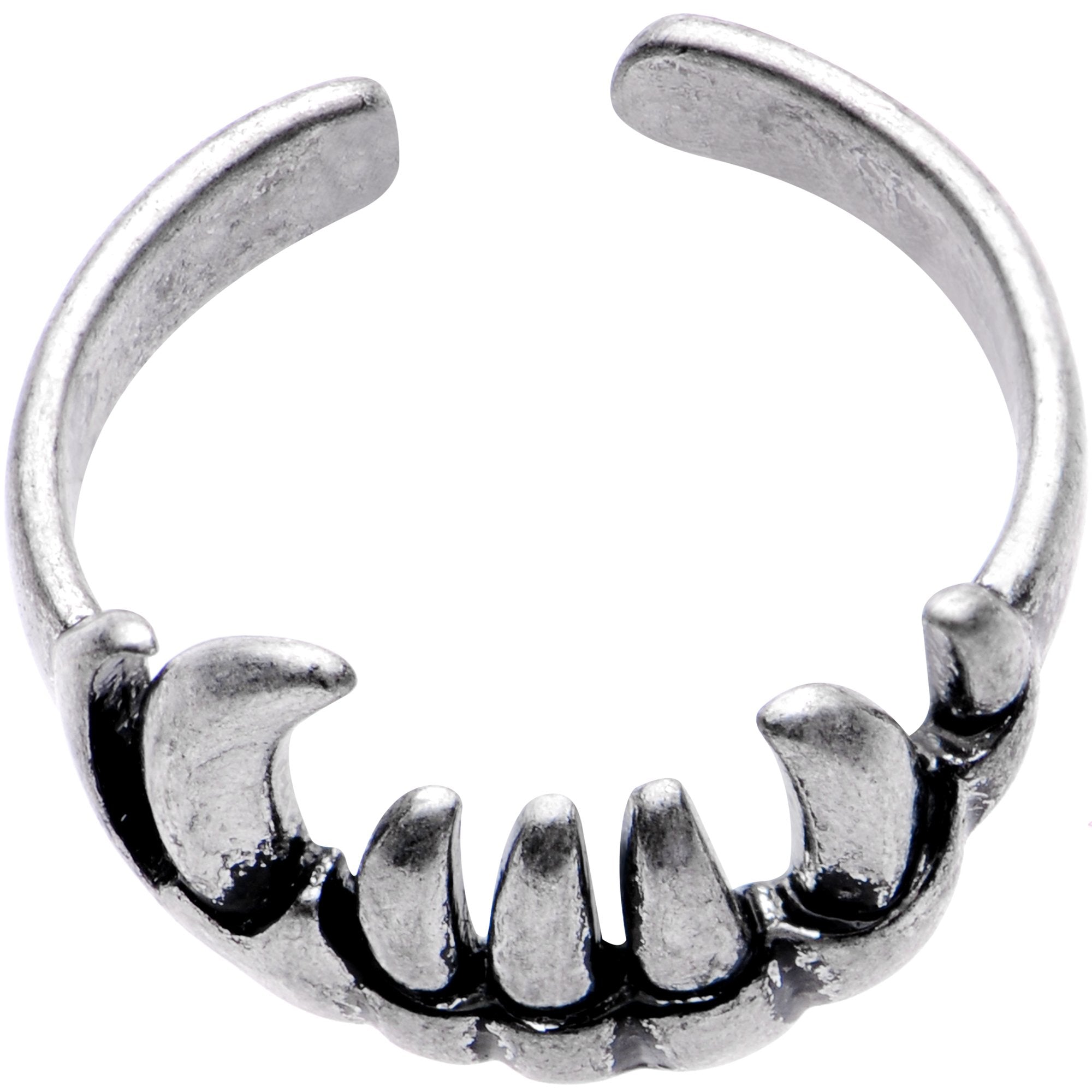 Silver Plated Terrible Teeth Toe Ring