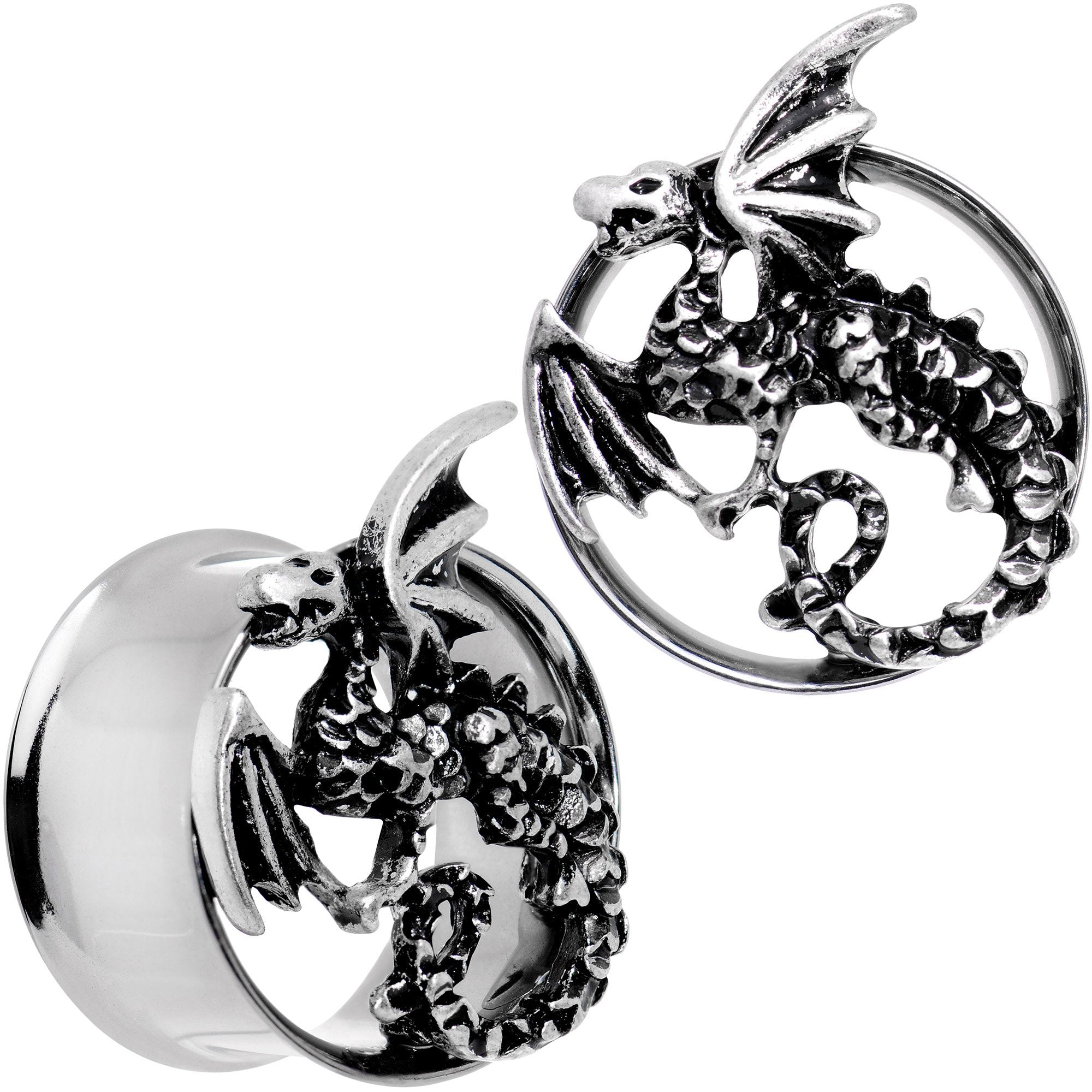 Angry Dragon Double Flare Tunnel Plug Set 6mm to 25mm